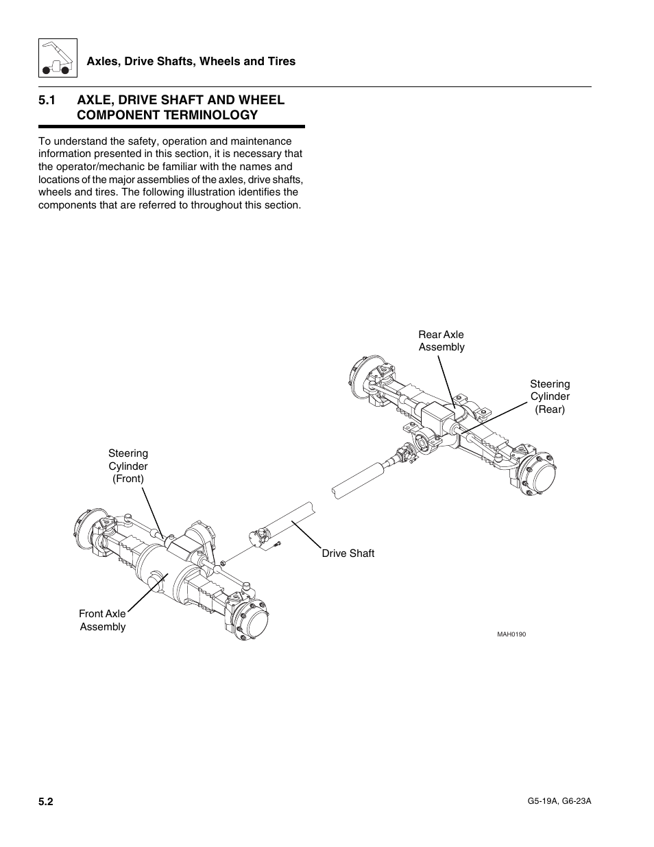 Axle, drive shaft and wheel component terminology | JLG G6-23A Service Manual User Manual | Page 44 / 122