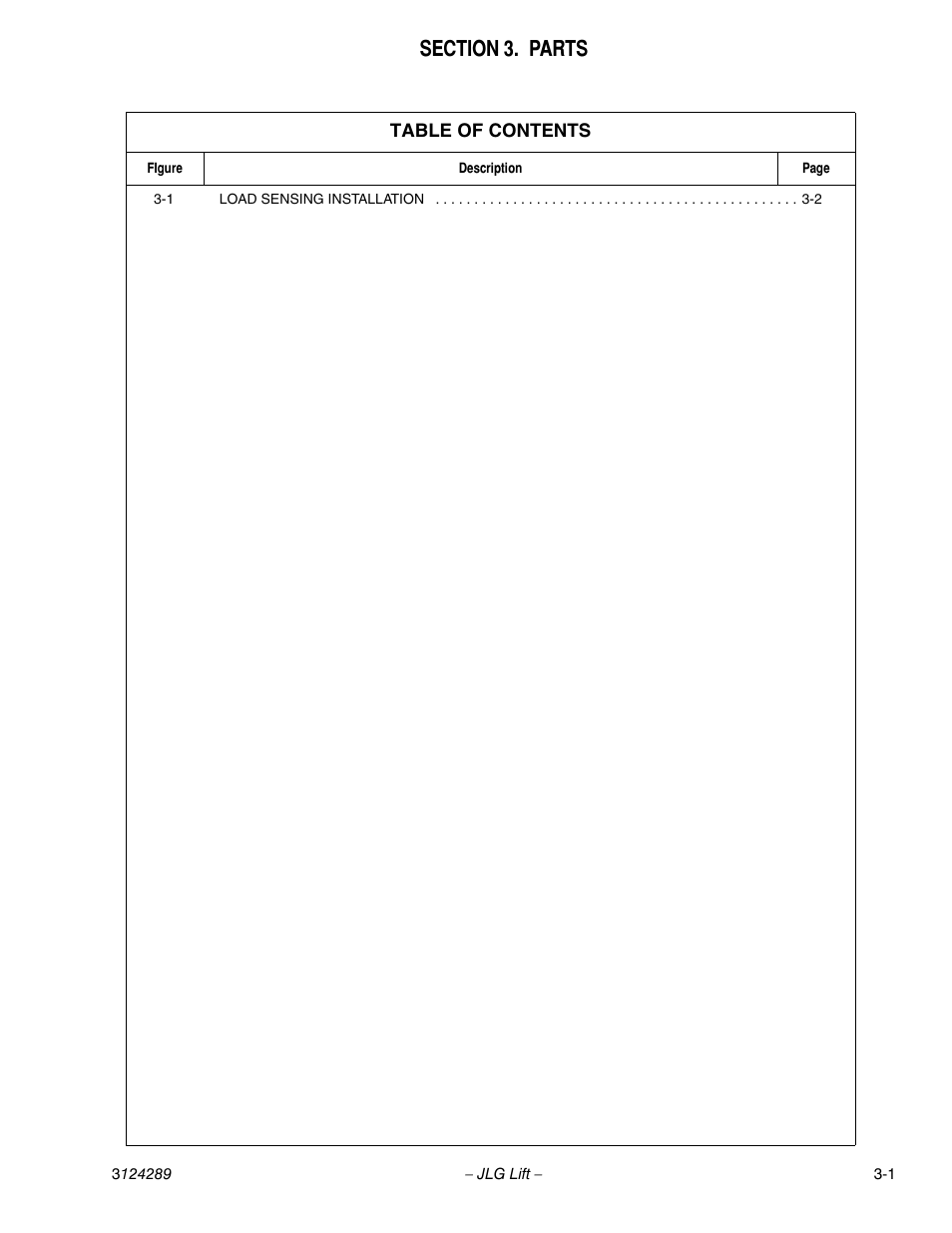 Section 3. parts, Section 3 - illustrated parts | JLG LSS Verticals Operator Manual User Manual | Page 21 / 28