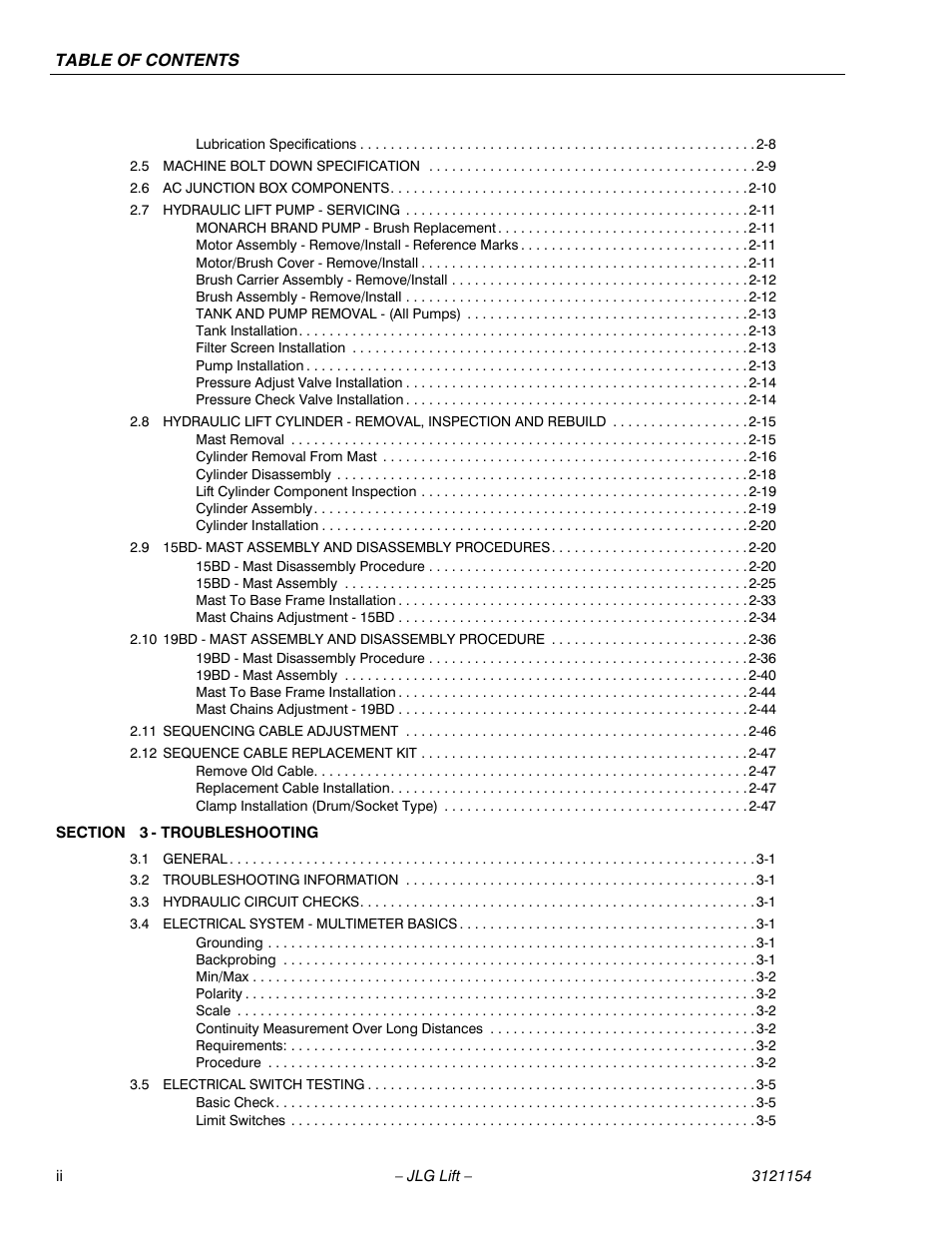 JLG 19BD Service Manual User Manual | Page 10 / 86