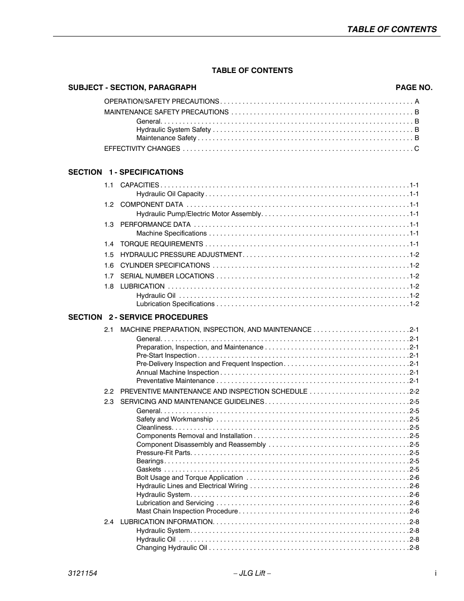 JLG 19BD Service Manual User Manual | Page 9 / 86