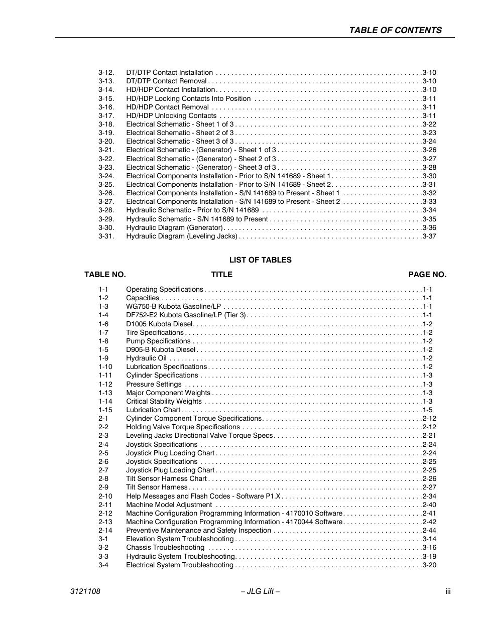 JLG 260MRT ANSI Service Manual User Manual | Page 7 / 106