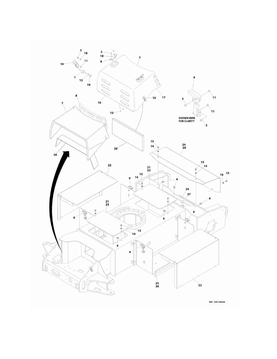 Figure 1-46. frame cover installation - m400ajp | JLG M400 Parts Manual User Manual | Page 110 / 502