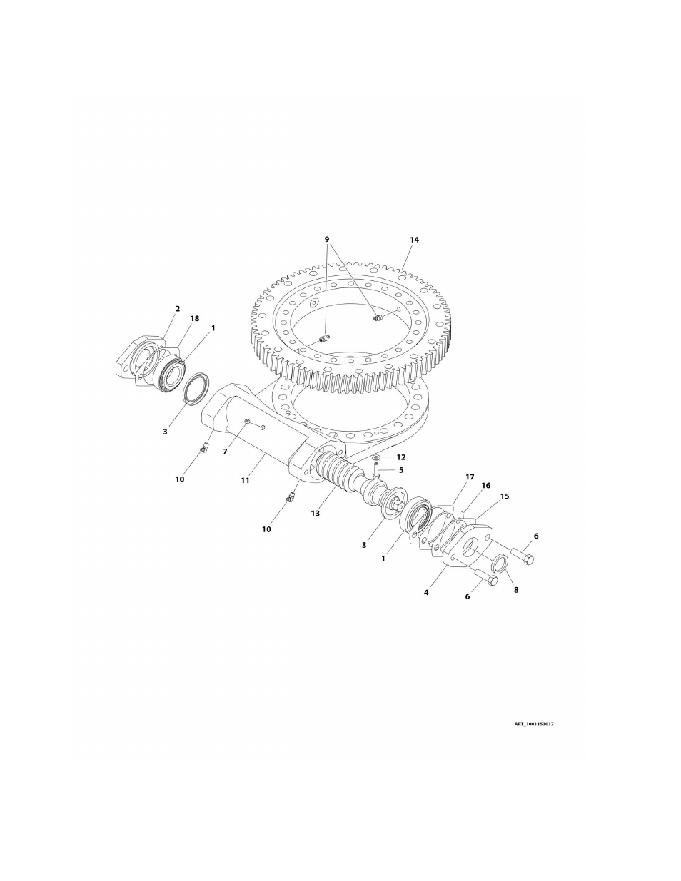 Figure 2-9. swing bearing assembly | JLG M400 Parts Manual User Manual | Page 136 / 502