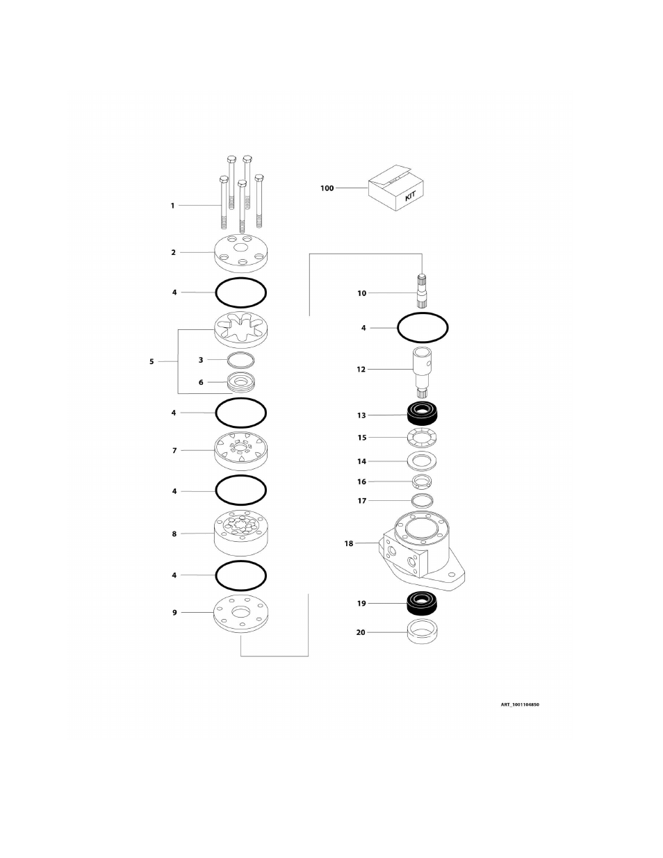 Figure 2-10. swing motor assembly | JLG M400 Parts Manual User Manual | Page 138 / 502