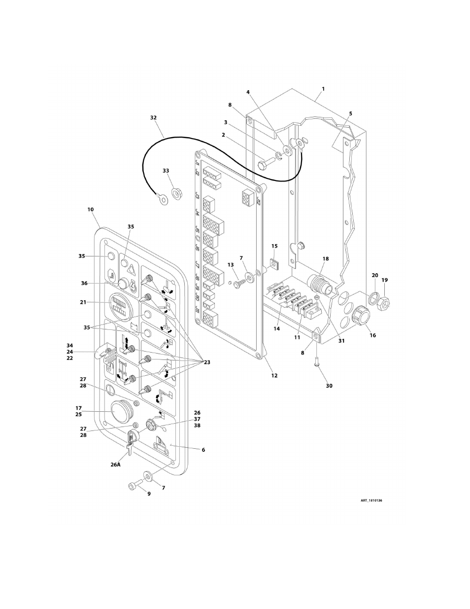 Figure 2-14. ground control box assembly | JLG M400 Parts Manual User Manual | Page 146 / 502