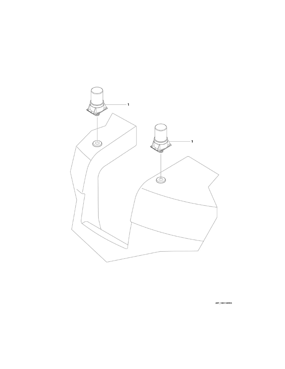 Figure 2-19. strobe light installation - optional | JLG M400 Parts Manual User Manual | Page 156 / 502