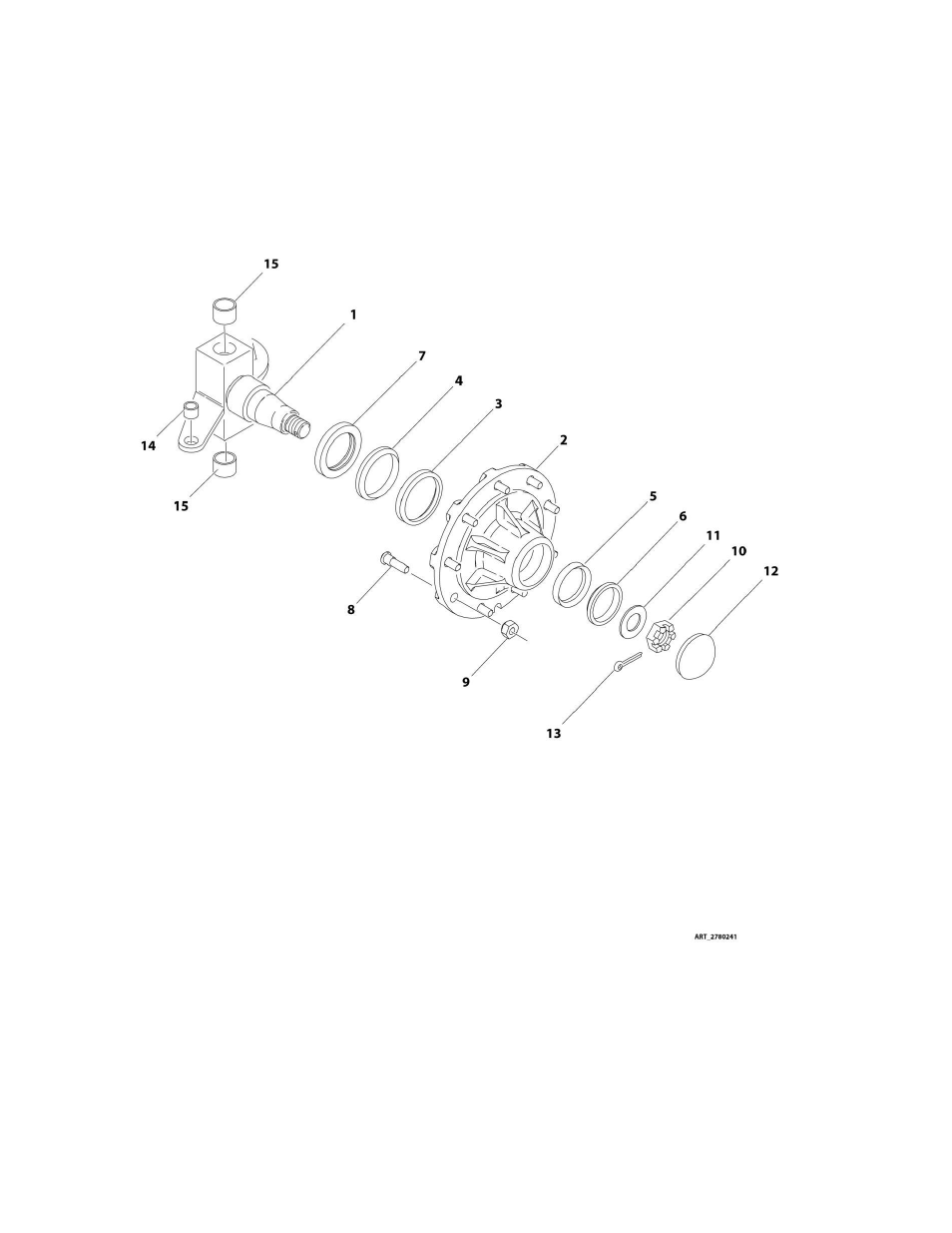 Figure 1-3. hub - spindle assembly - r.h | JLG M400 Parts Manual User Manual | Page 16 / 502