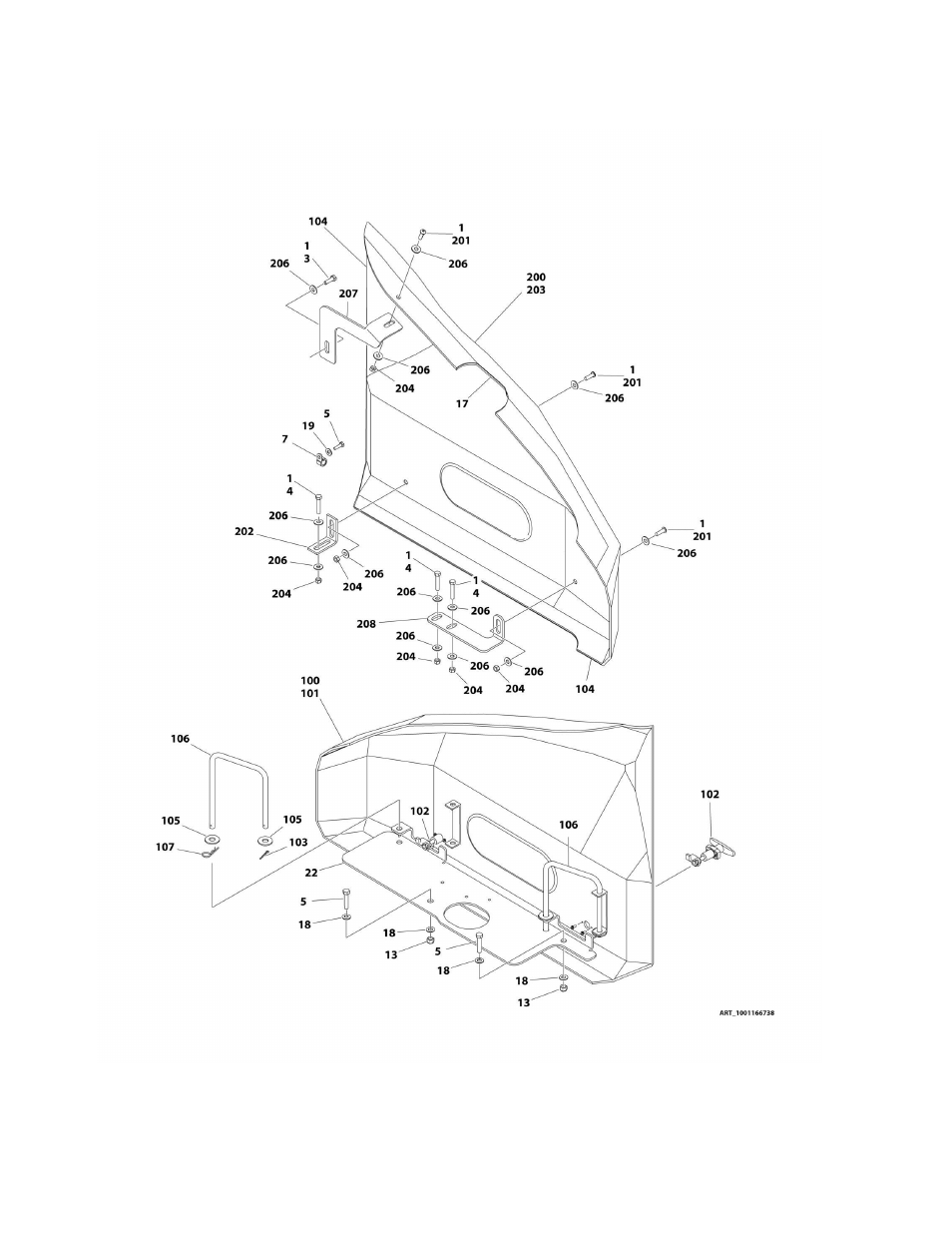 Figure 2-22. hood installation - e400an | JLG M400 Parts Manual User Manual | Page 162 / 502