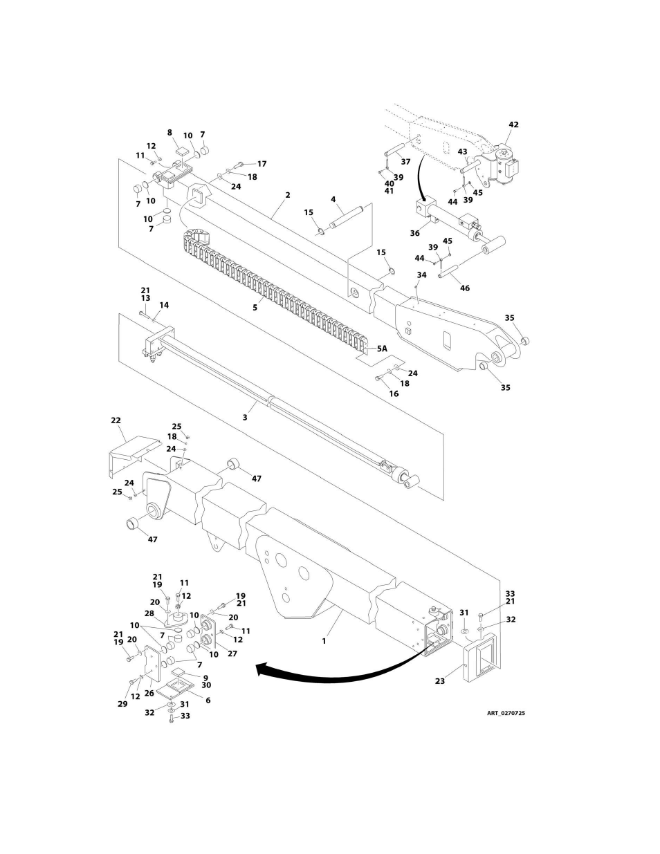 Figure 4-3. main boom assembly - e400an | JLG M400 Parts Manual User Manual | Page 182 / 502