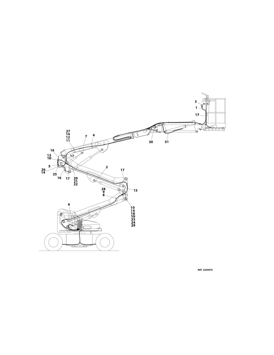 Figure 4-11. cables and clamps installation | JLG M400 Parts Manual User Manual | Page 200 / 502