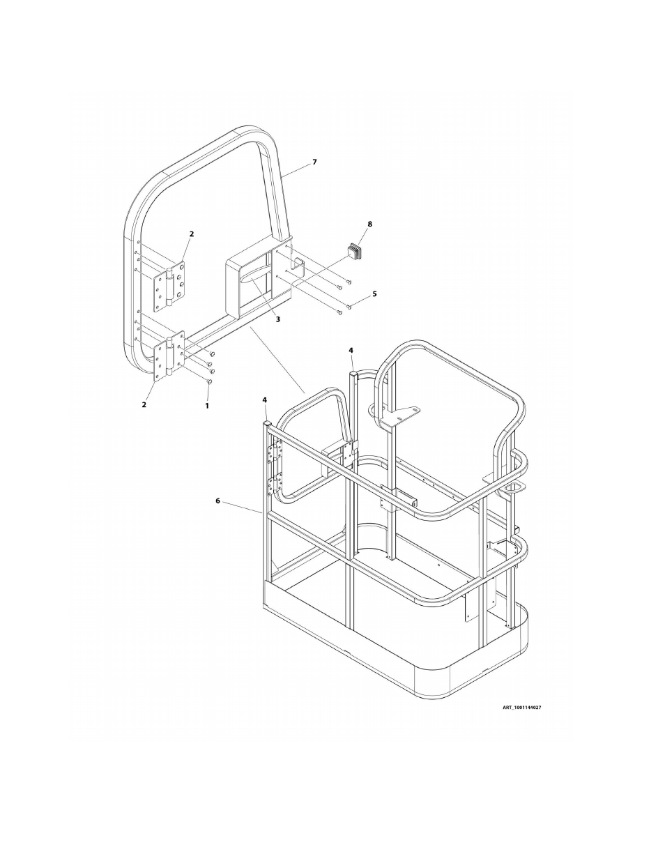 Figure 5-1. platform assembly - 4ft/1.22m | JLG M400 Parts Manual User Manual | Page 206 / 502