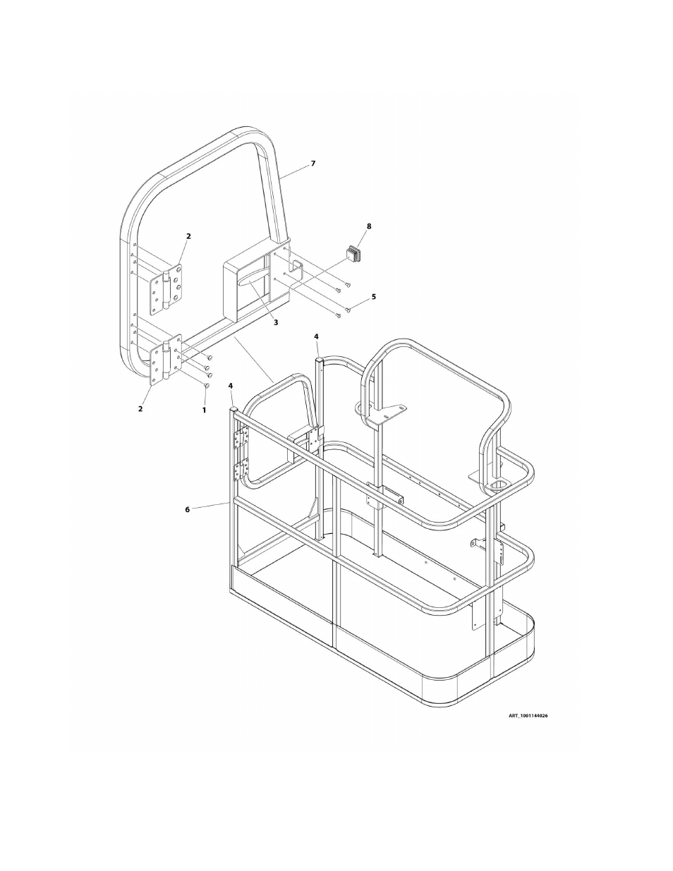 Figure 5-2. platform assembly - 5ft/1.52m | JLG M400 Parts Manual User Manual | Page 208 / 502