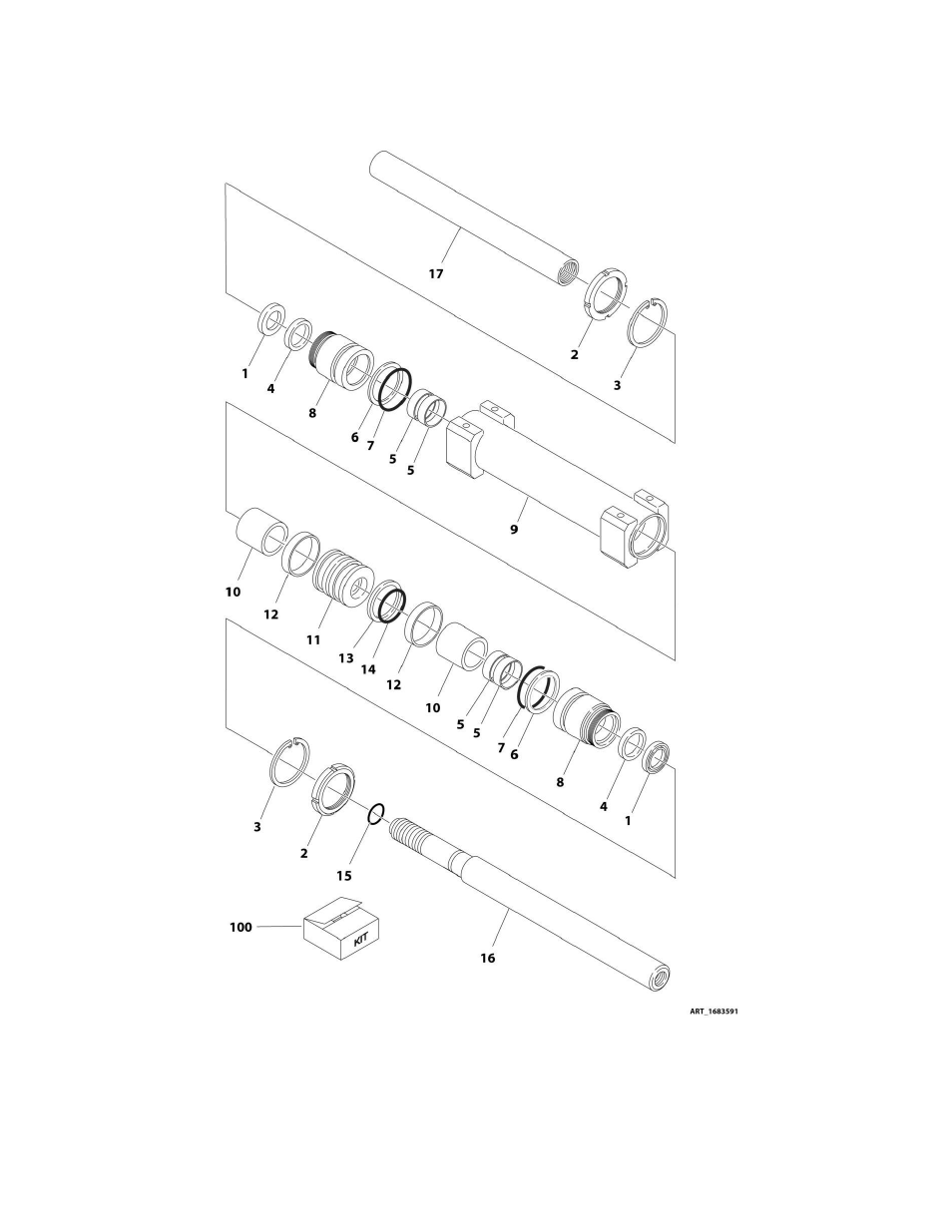 Figure 6-1. steer cylinder assembly | JLG M400 Parts Manual User Manual | Page 276 / 502
