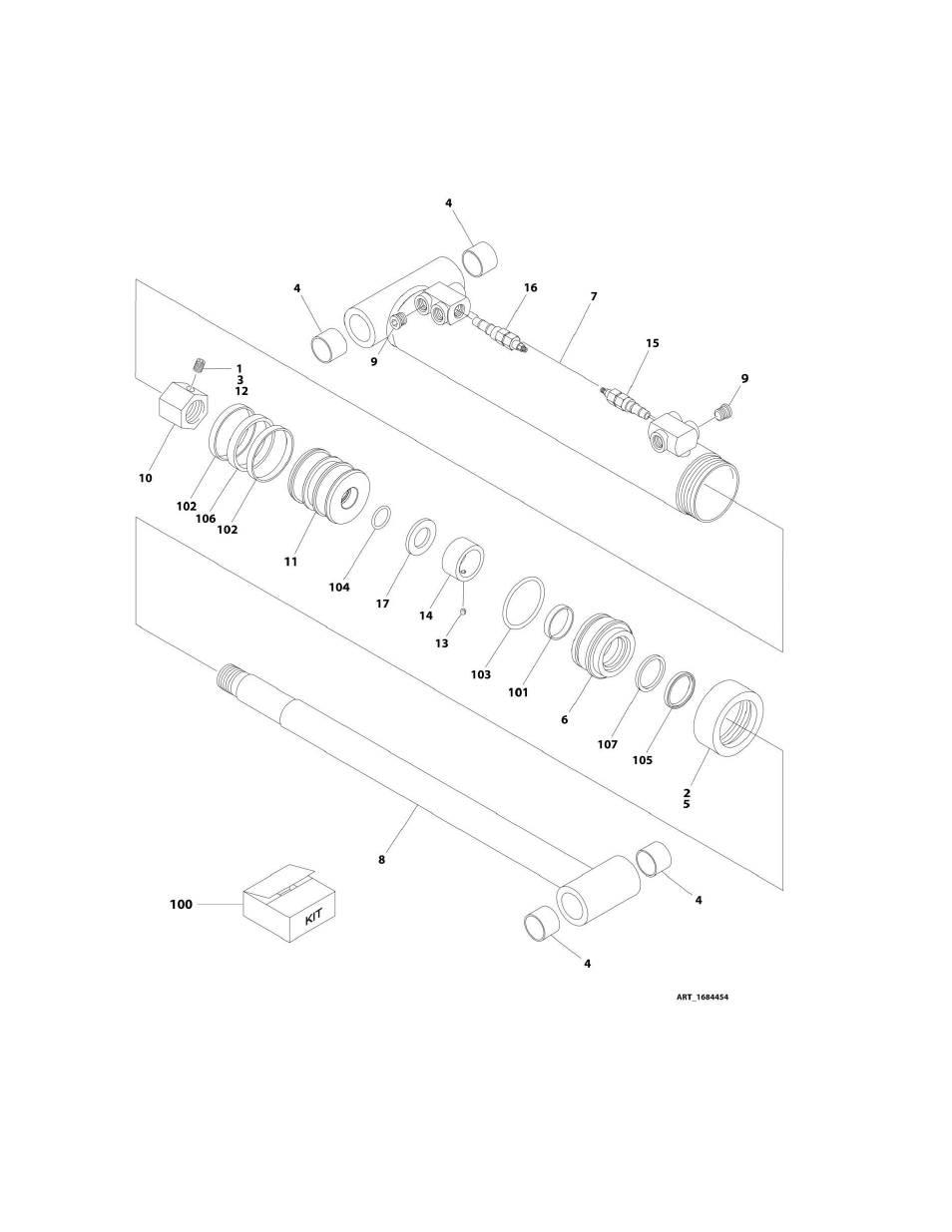 Figure 6-4. lift cylinder assembly - mid - e400an | JLG M400 Parts Manual User Manual | Page 282 / 502