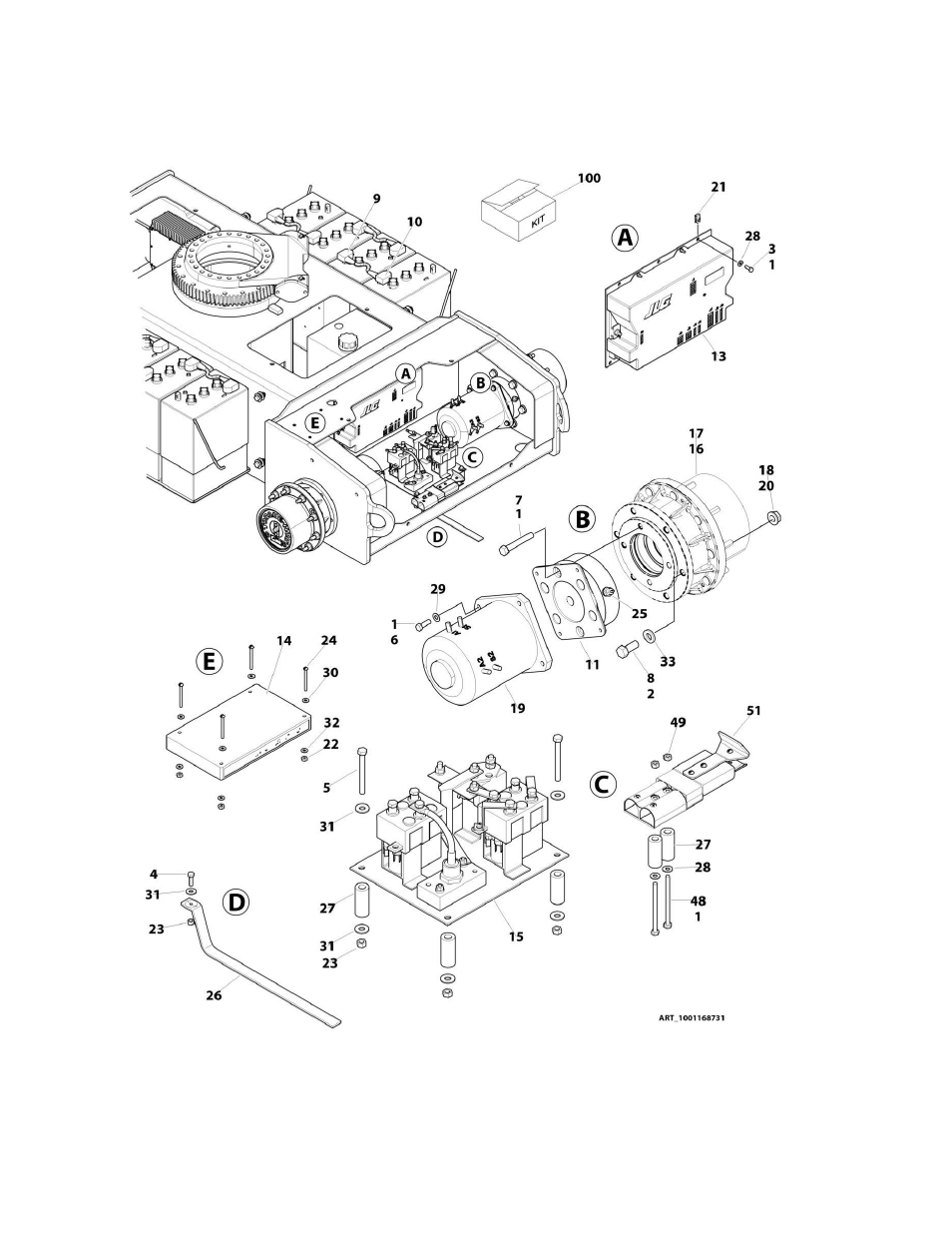 Figure 1-9. wheel drive - m400ajp - m400ajpn | JLG M400 Parts Manual User Manual | Page 32 / 502