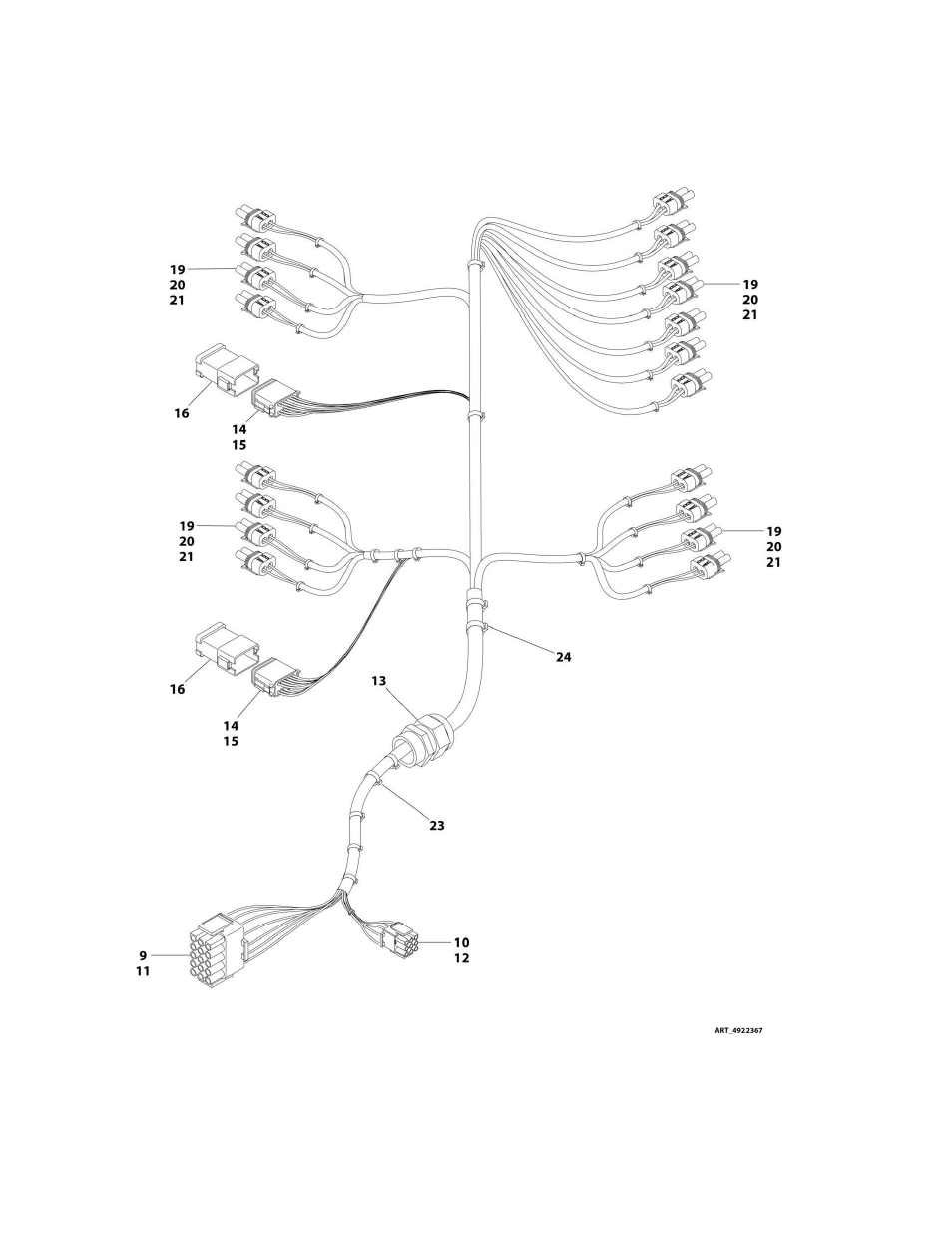 Figure 8-16. ground control valve harness assembly | JLG M400 Parts Manual User Manual | Page 352 / 502