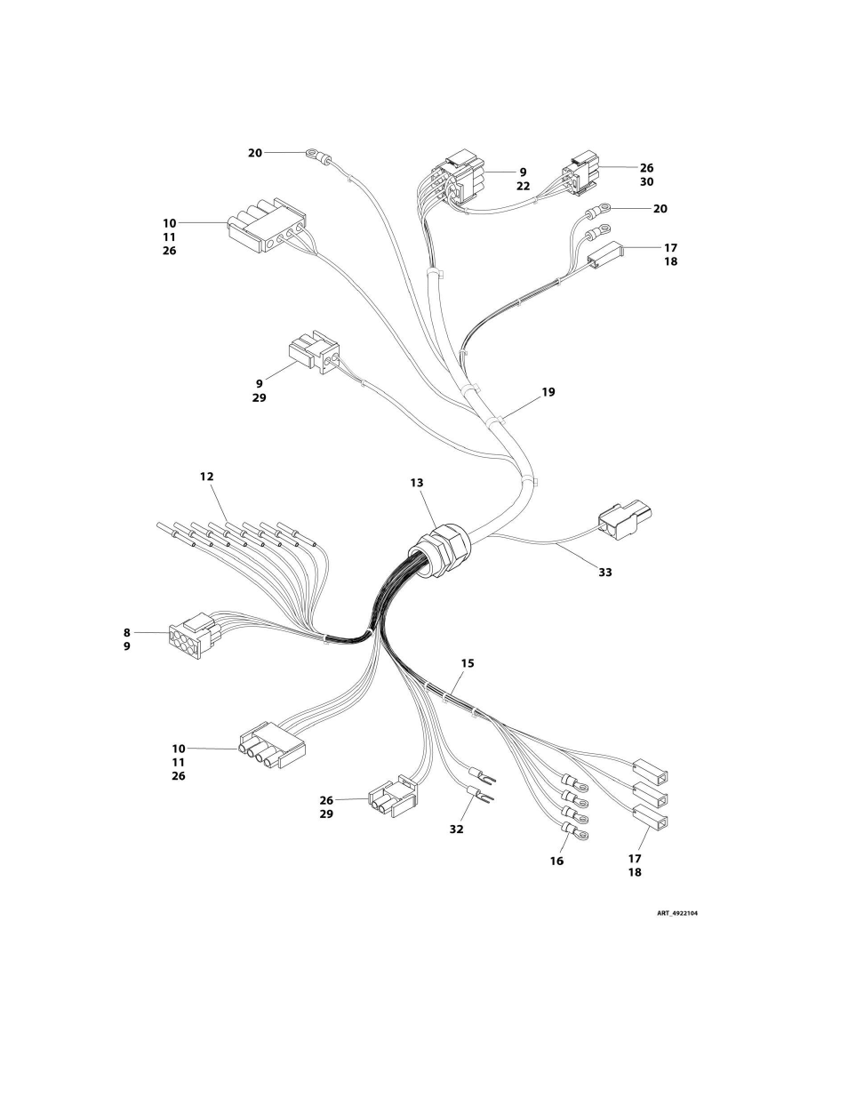 Figure 8-17. turntable/frame harness assembly | JLG M400 Parts Manual User Manual | Page 354 / 502