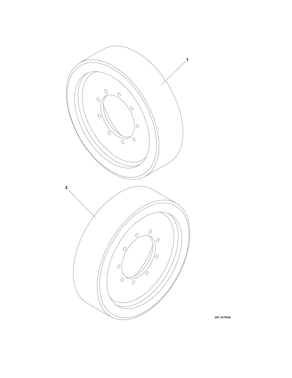 Figure 1-14. tire/wheel - solid non-marking | JLG M400 Parts Manual User Manual | Page 46 / 502