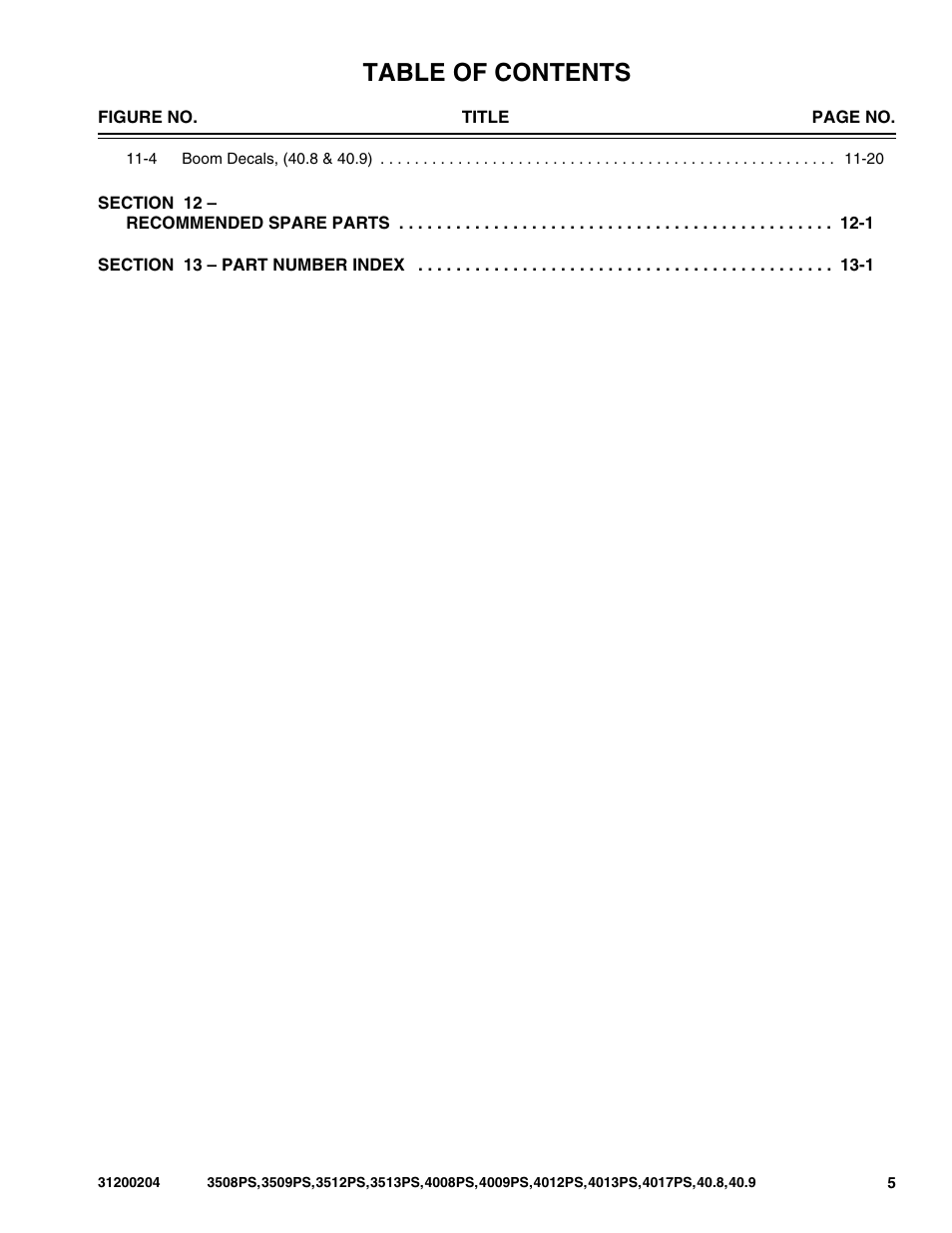 JLG 3508PS User Manual | Page 9 / 520