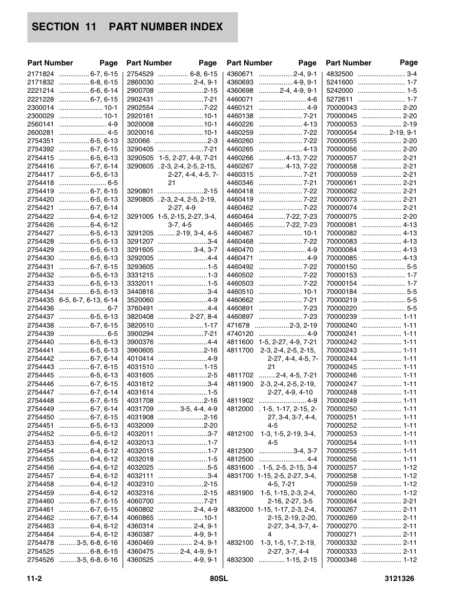 JLG 80SL Parts Manual User Manual | Page 138 / 144