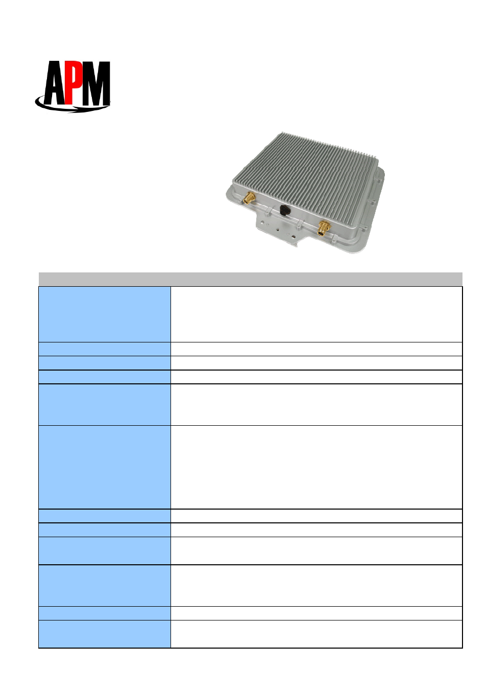 APM ALINE-5801A+G User Manual | 2 pages