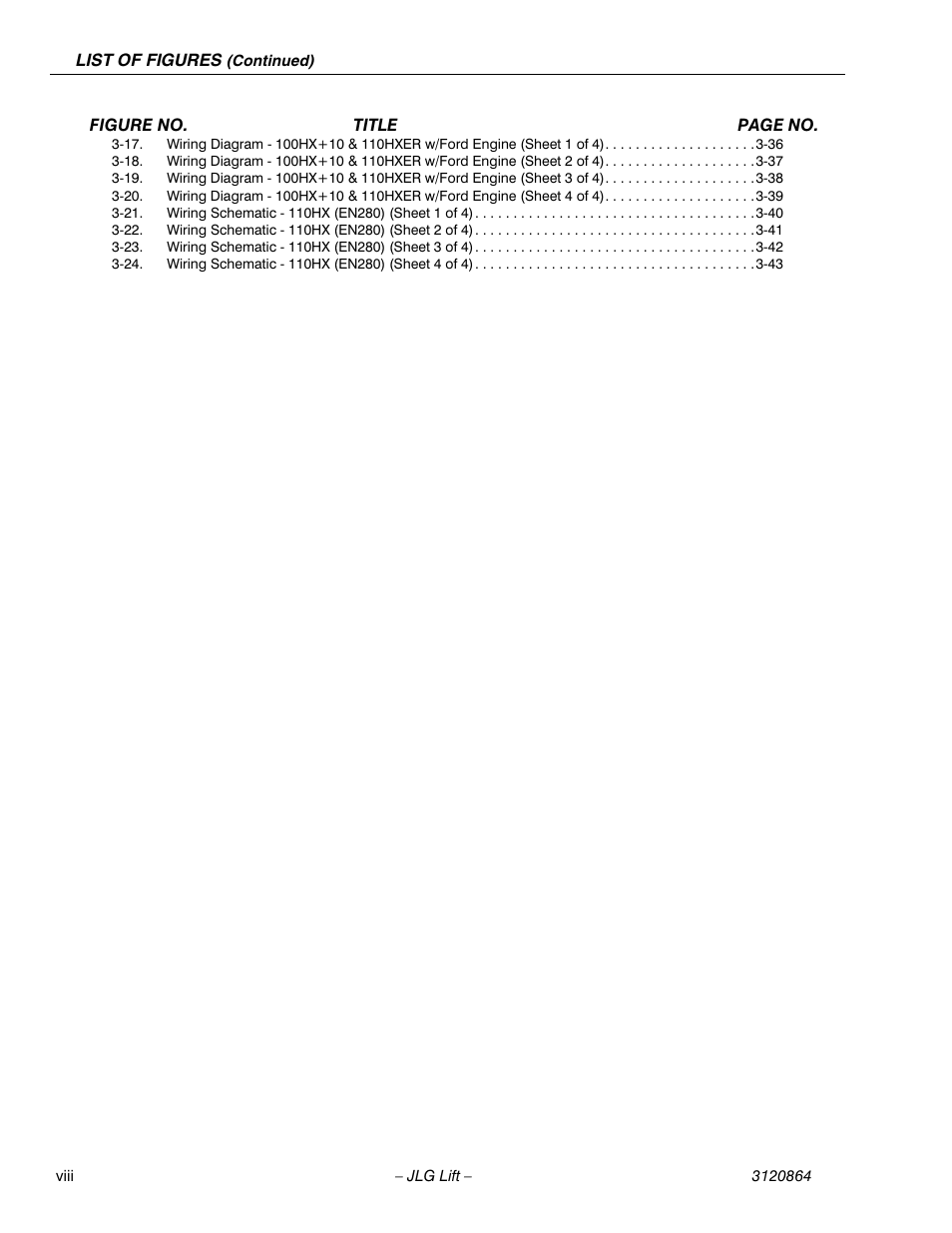 JLG 110HX Service Manual User Manual | Page 10 / 162