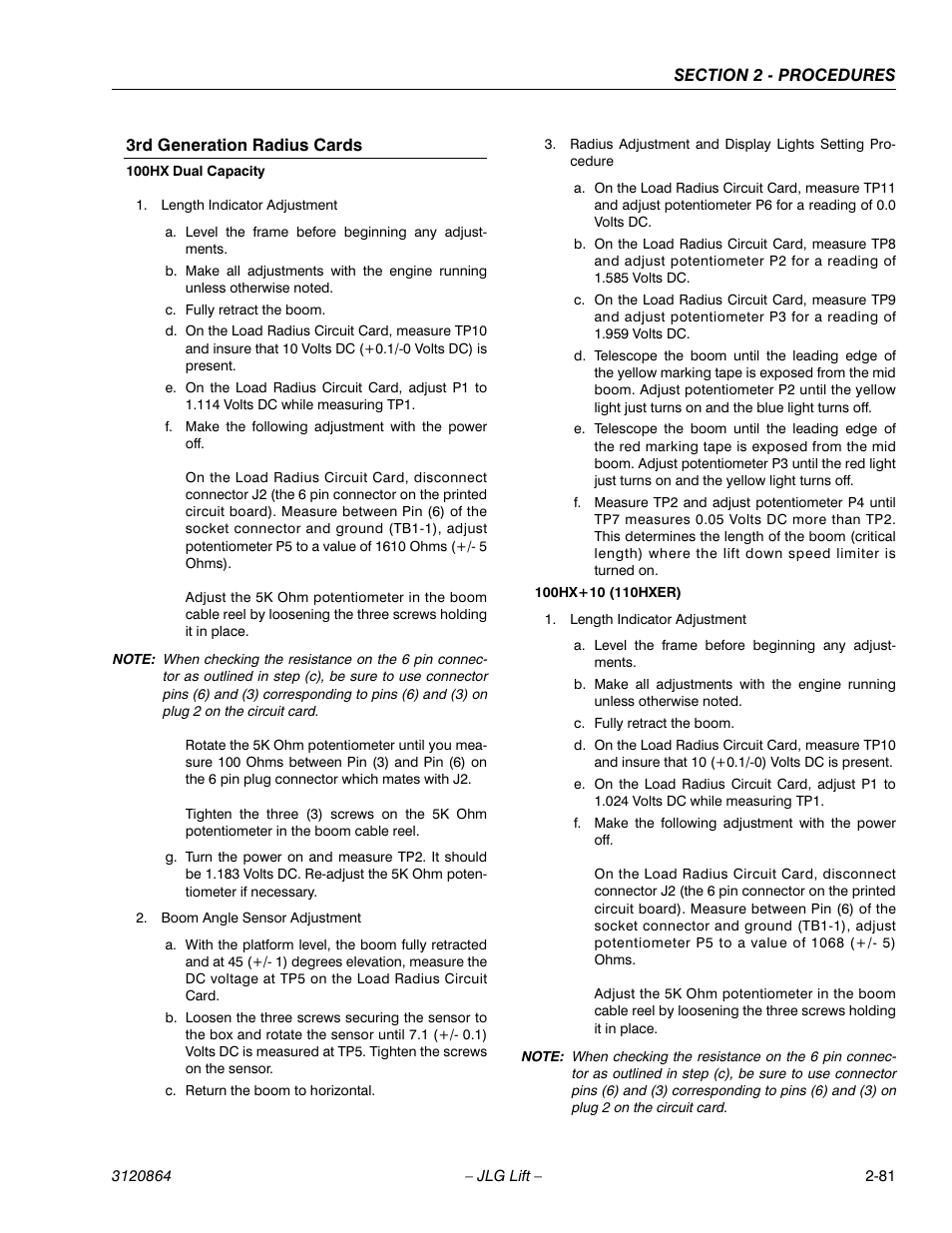 3rd generation radius cards, 3rd generation radius cards -81 | JLG 110HX Service Manual User Manual | Page 105 / 162