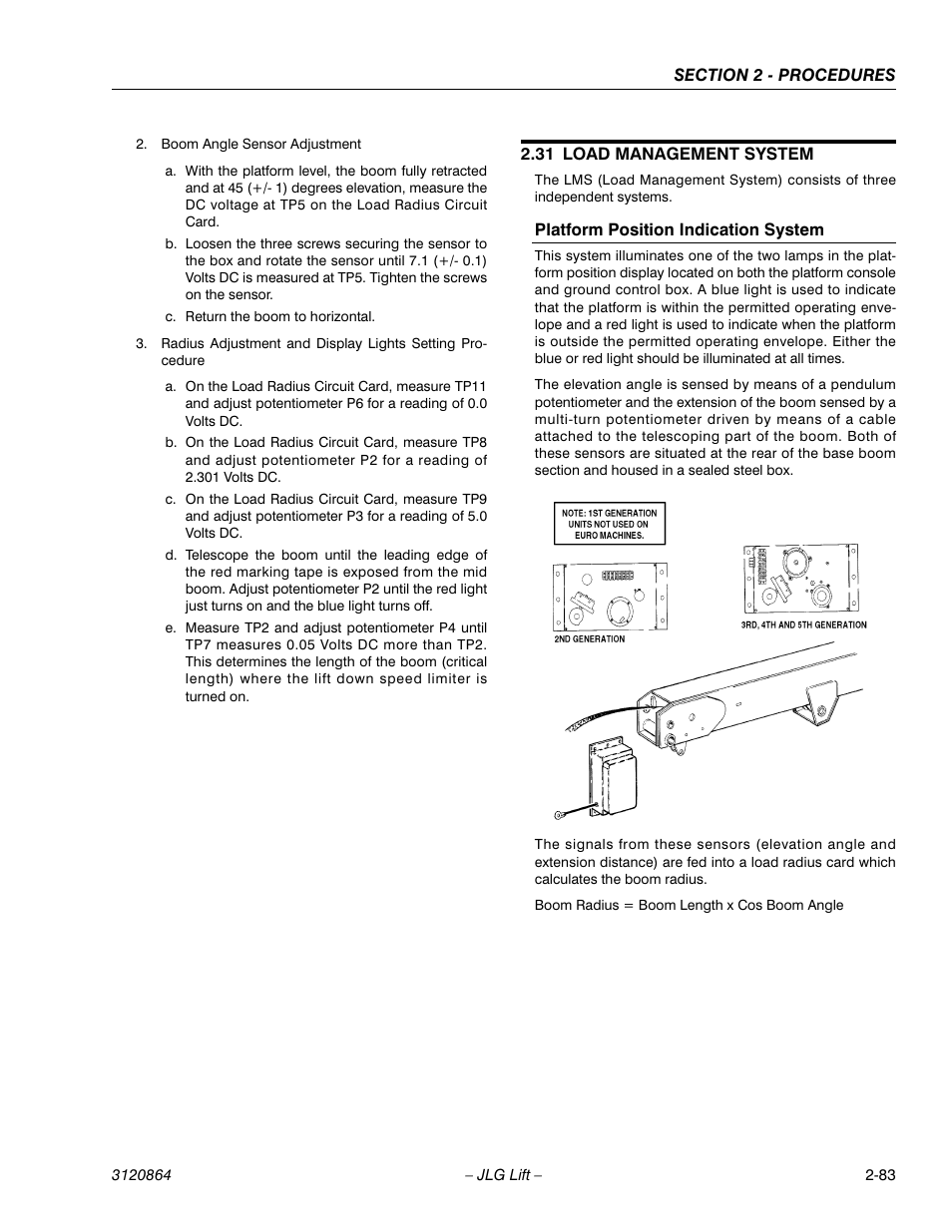 31 load management system, Platform position indication system, Load management system -83 | Platform position indication system -83 | JLG 110HX Service Manual User Manual | Page 107 / 162