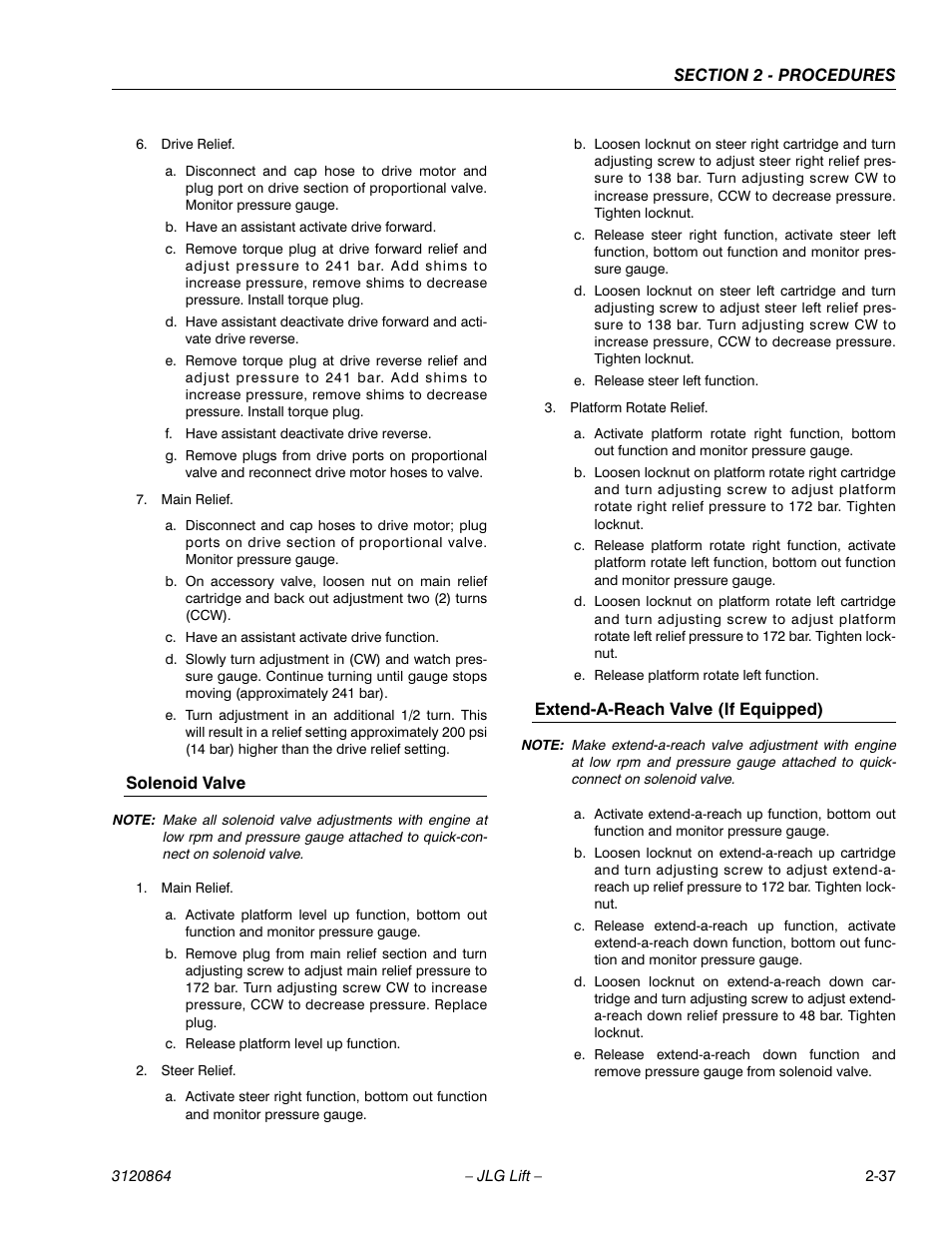 Solenoid valve, Extend-a-reach valve (if equipped) | JLG 110HX Service Manual User Manual | Page 61 / 162