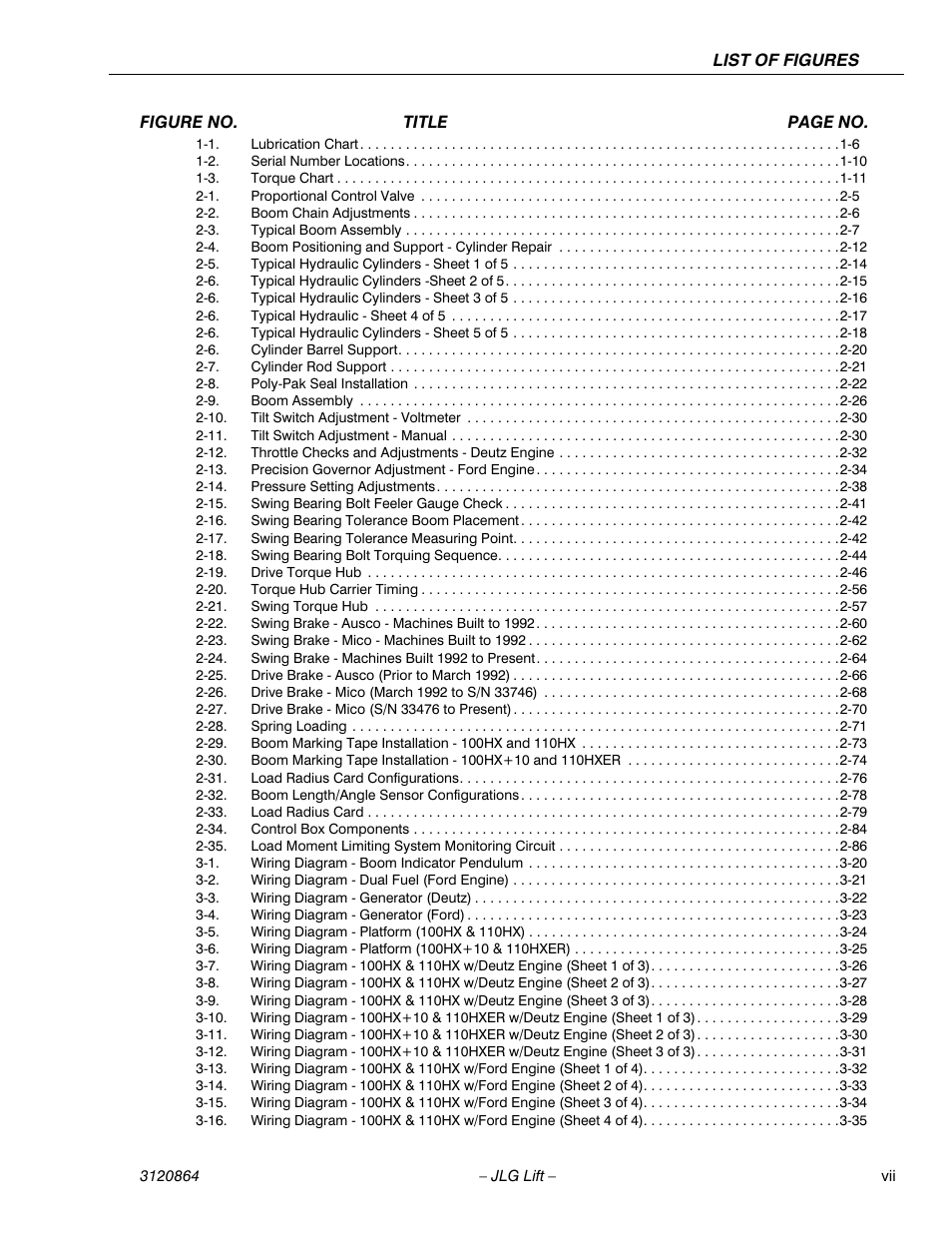 JLG 110HX Service Manual User Manual | Page 9 / 162