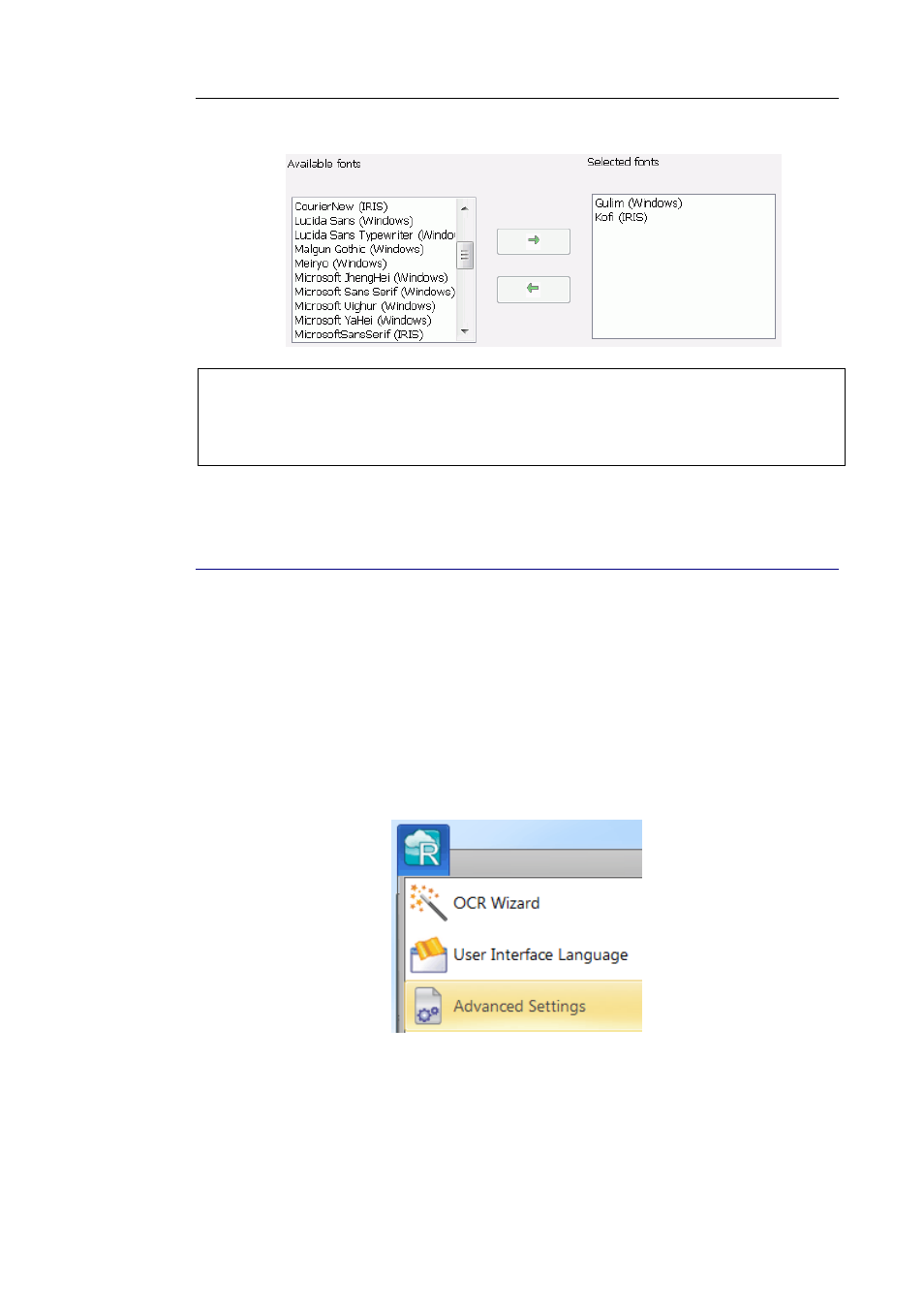 Advanced recognition options | I.R.I.S. Readiris 14 for Windows User Guide User Manual | Page 53 / 157