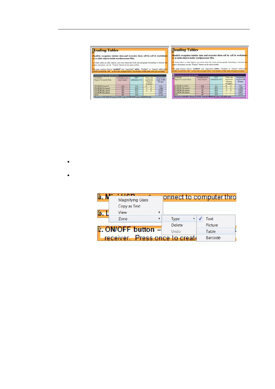 Changing the zone type | I.R.I.S. Readiris 14 for Windows User Guide User Manual | Page 82 / 157