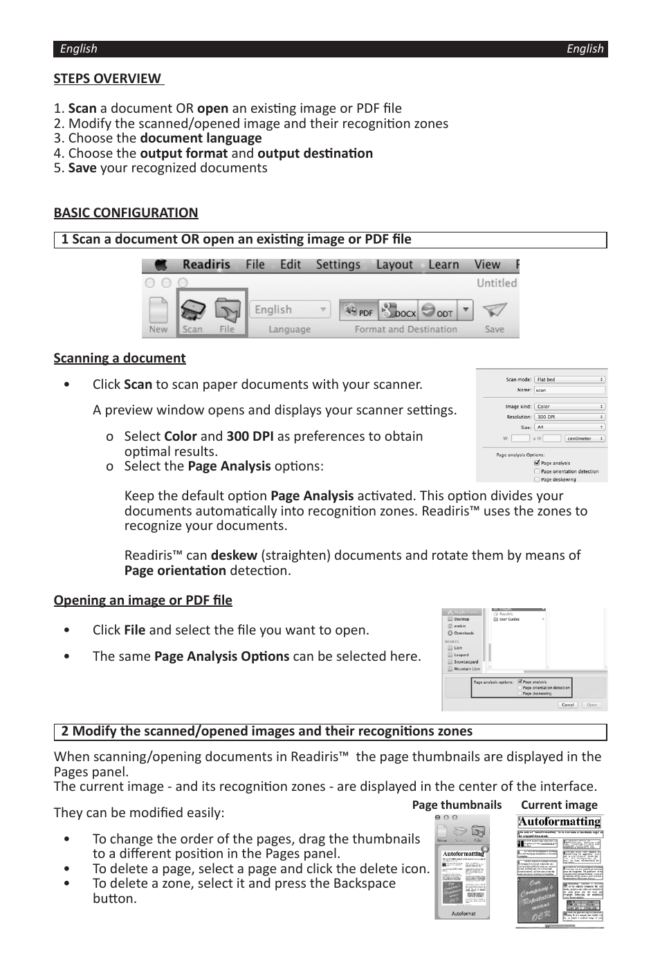 I.R.I.S. Readiris 14 for Windows for Mac Quick Start User Manual | Page 4 / 71