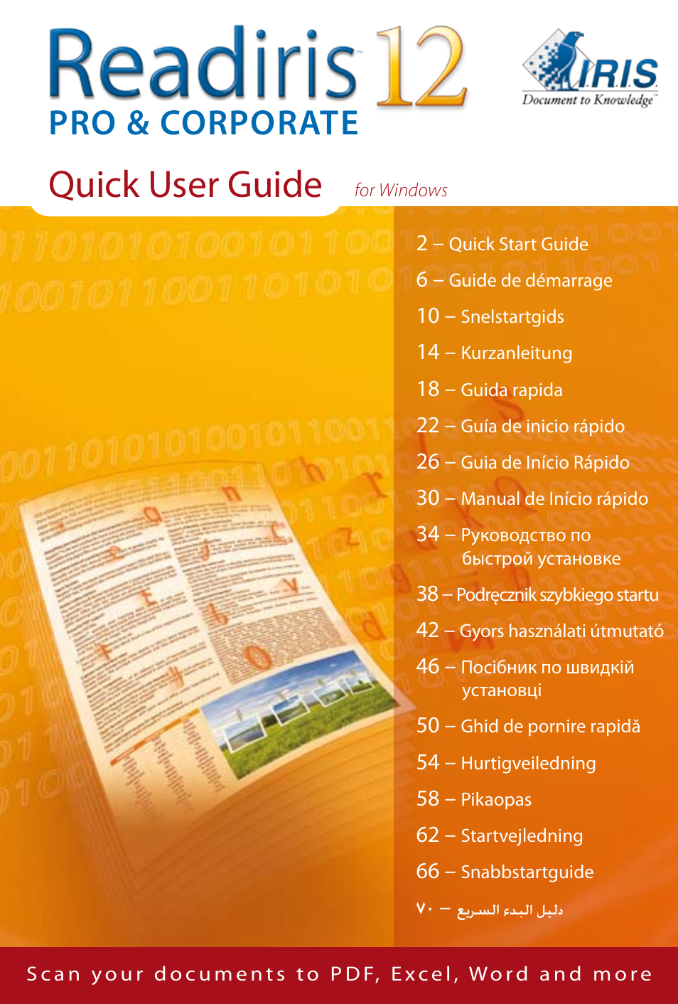 I.R.I.S. Readiris Corporate 12 for Windows Quick Start User Manual | 74 pages