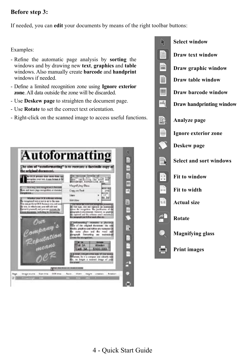 4 - quick start guide | I.R.I.S. Readiris Corporate 12 for Windows Quick Start User Manual | Page 4 / 74