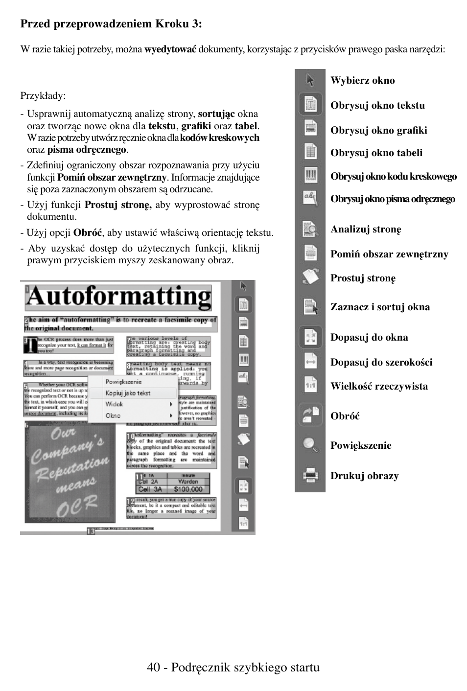 40 - podręcznik szybkiego startu | I.R.I.S. Readiris Corporate 12 for Windows Quick Start User Manual | Page 40 / 74