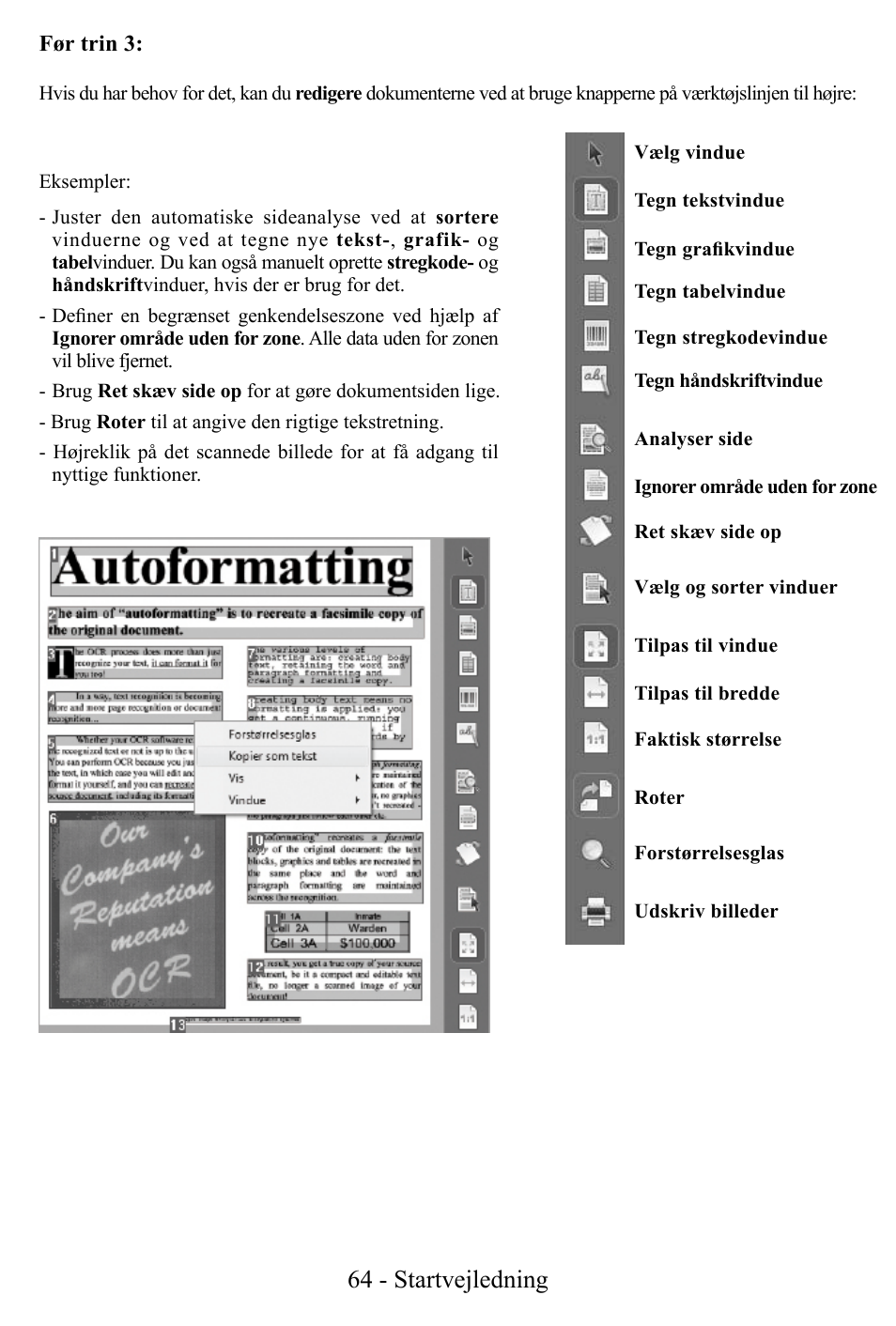 64 - startvejledning | I.R.I.S. Readiris Corporate 12 for Windows Quick Start User Manual | Page 64 / 74