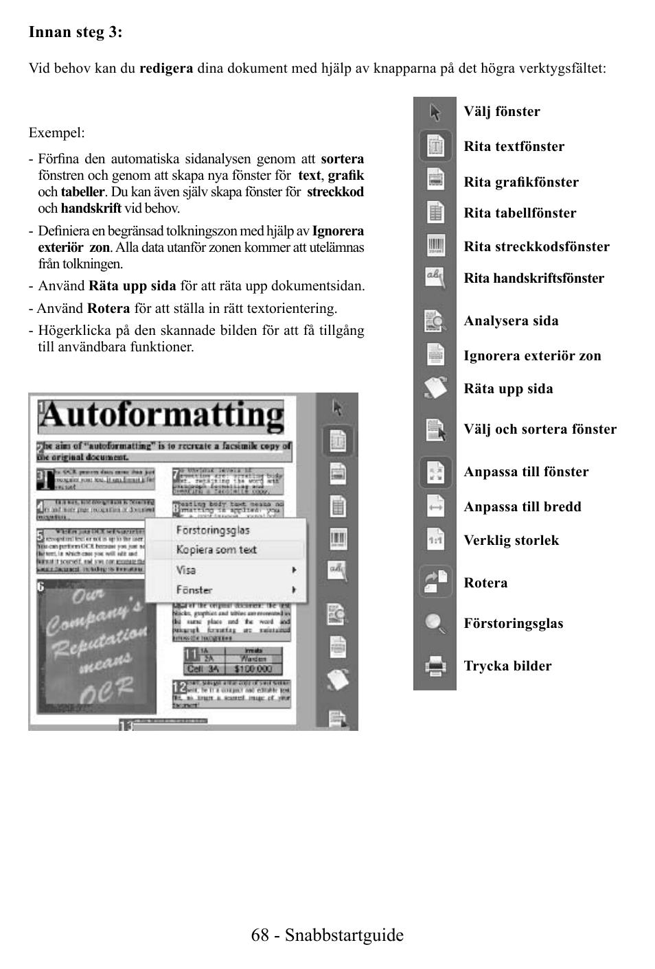 68 - snabbstartguide | I.R.I.S. Readiris Corporate 12 for Windows Quick Start User Manual | Page 68 / 74