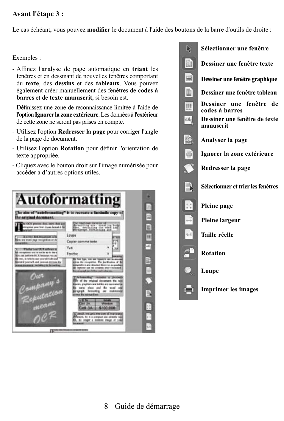 8 - guide de démarrage | I.R.I.S. Readiris Corporate 12 for Windows Quick Start User Manual | Page 8 / 74