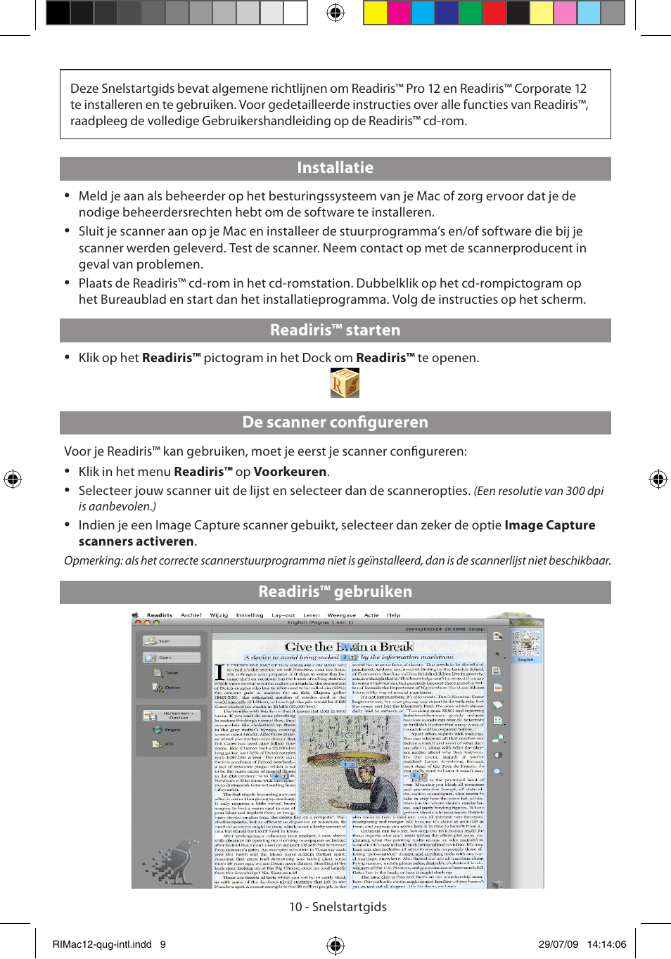 I.R.I.S. Readiris Corporate 12 for Mac Quick Start User Manual | Page 10 / 25
