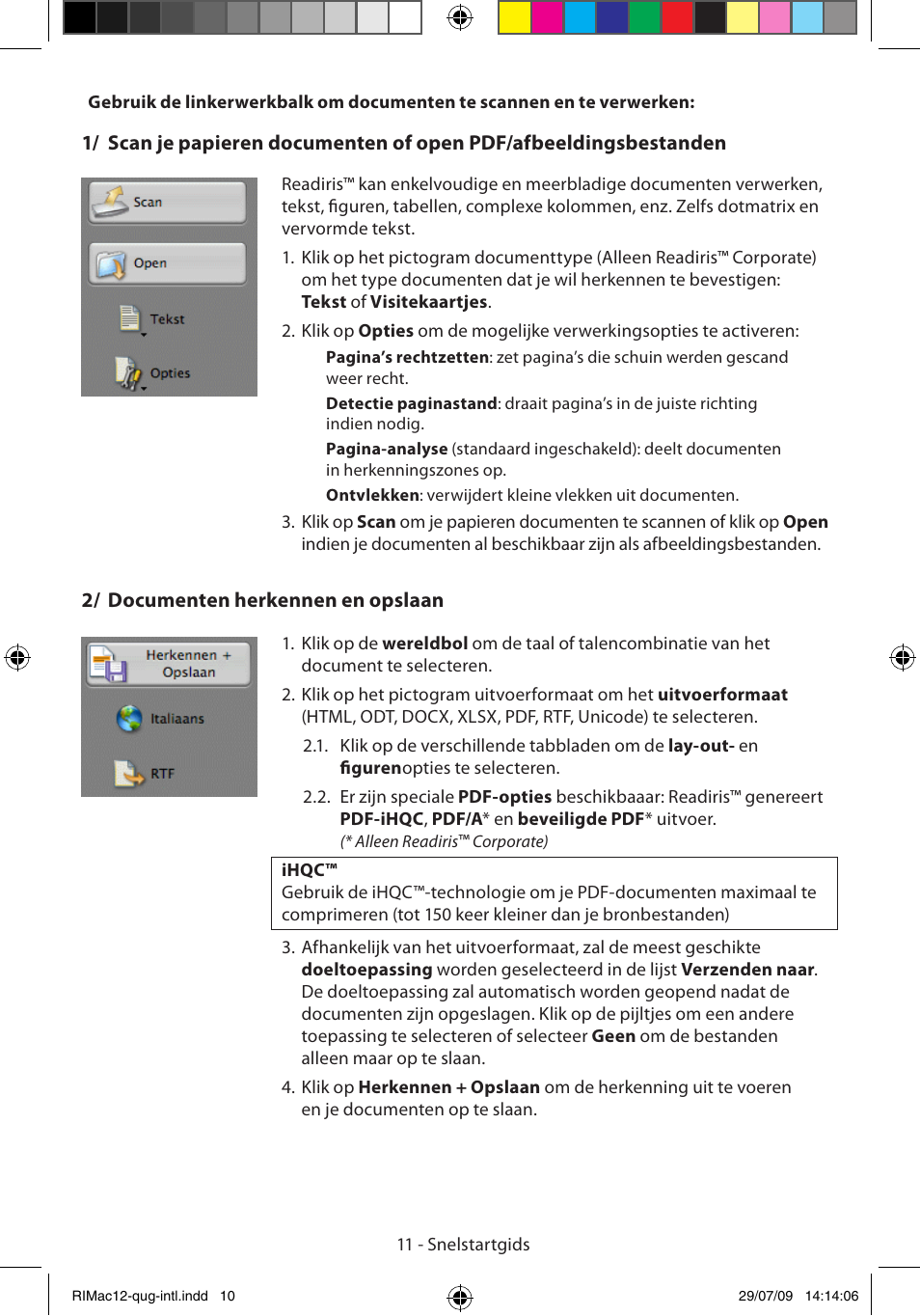 I.R.I.S. Readiris Corporate 12 for Mac Quick Start User Manual | Page 11 / 25