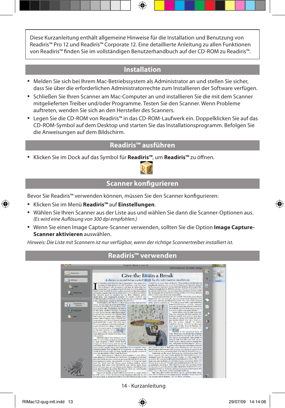 I.R.I.S. Readiris Corporate 12 for Mac Quick Start User Manual | Page 14 / 25