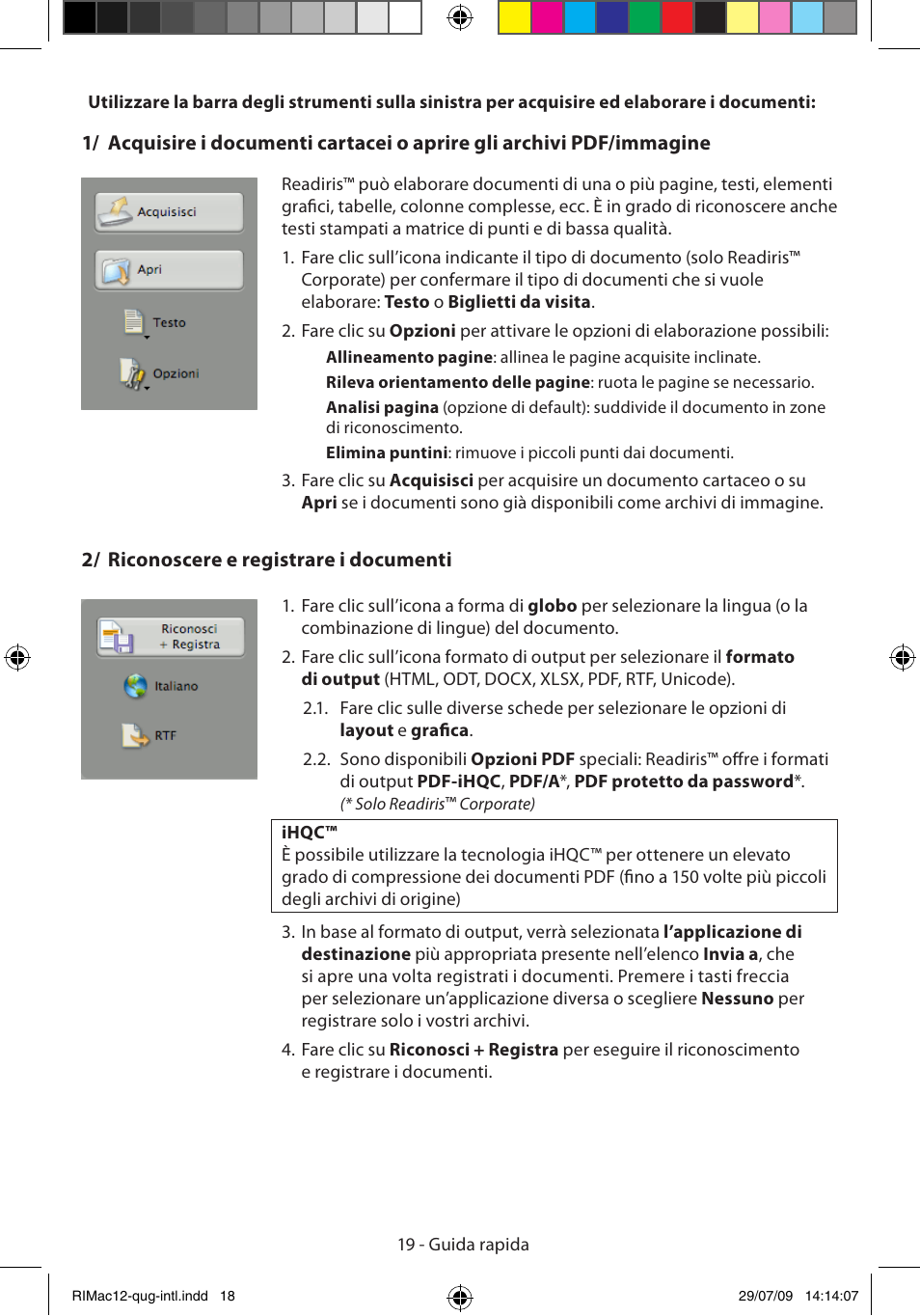 I.R.I.S. Readiris Corporate 12 for Mac Quick Start User Manual | Page 19 / 25