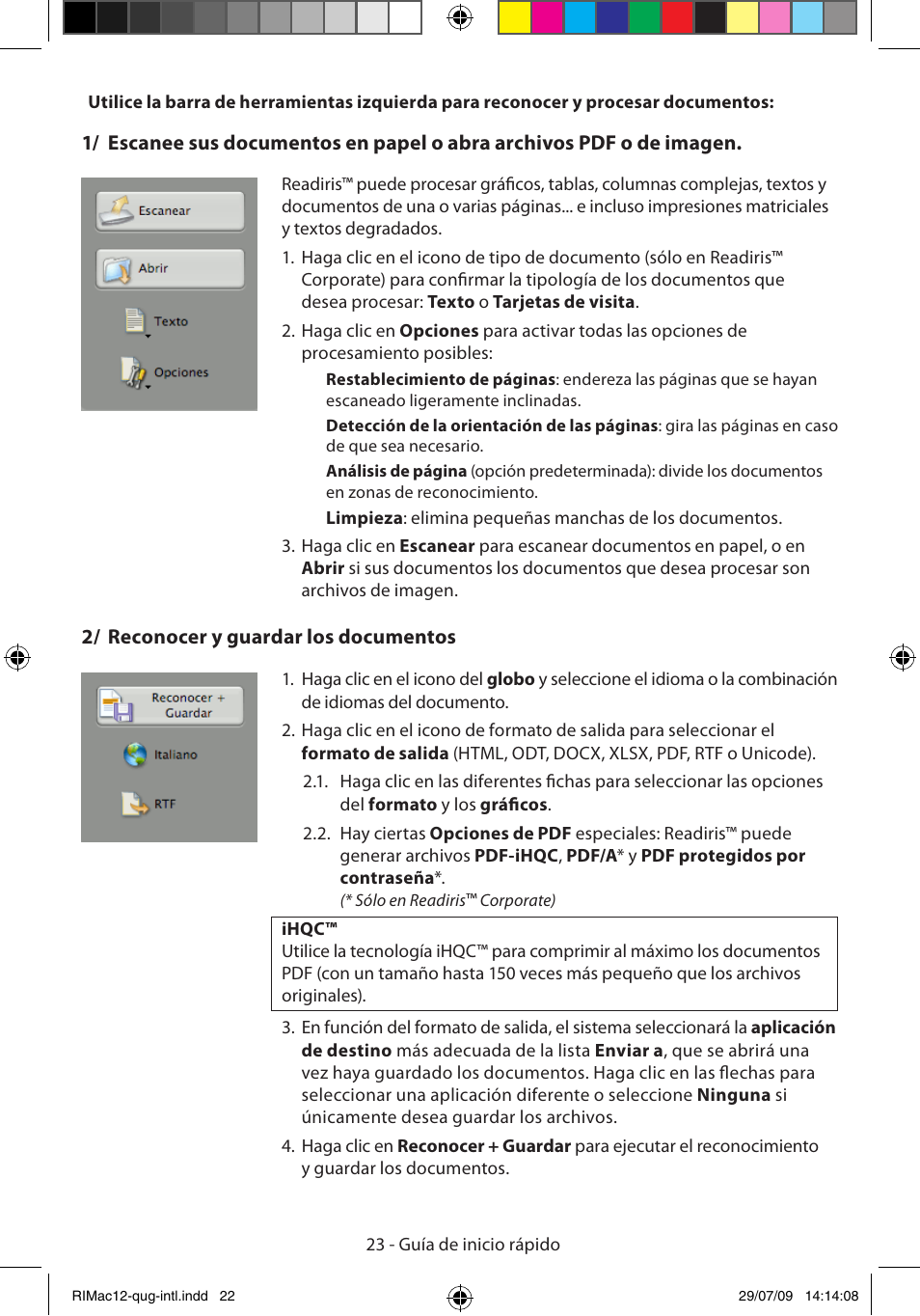 I.R.I.S. Readiris Corporate 12 for Mac Quick Start User Manual | Page 23 / 25