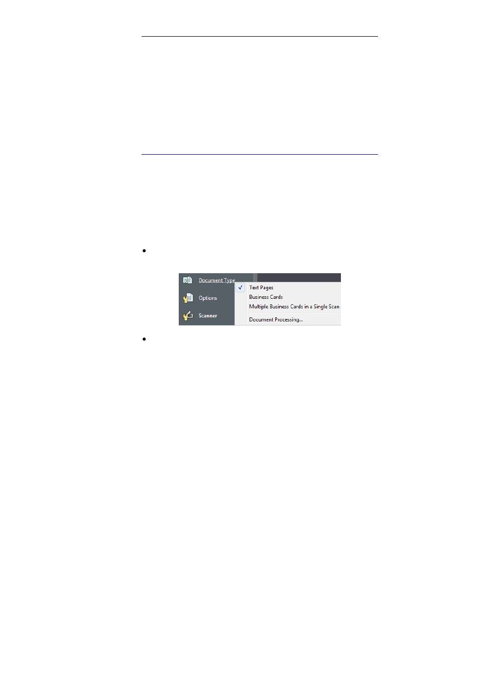 Chapter 5 - scanning documents, Selecting the document type, Hapter | Canning documents | I.R.I.S. Readiris Corporate 12 for Windows User Guide User Manual | Page 32 / 130
