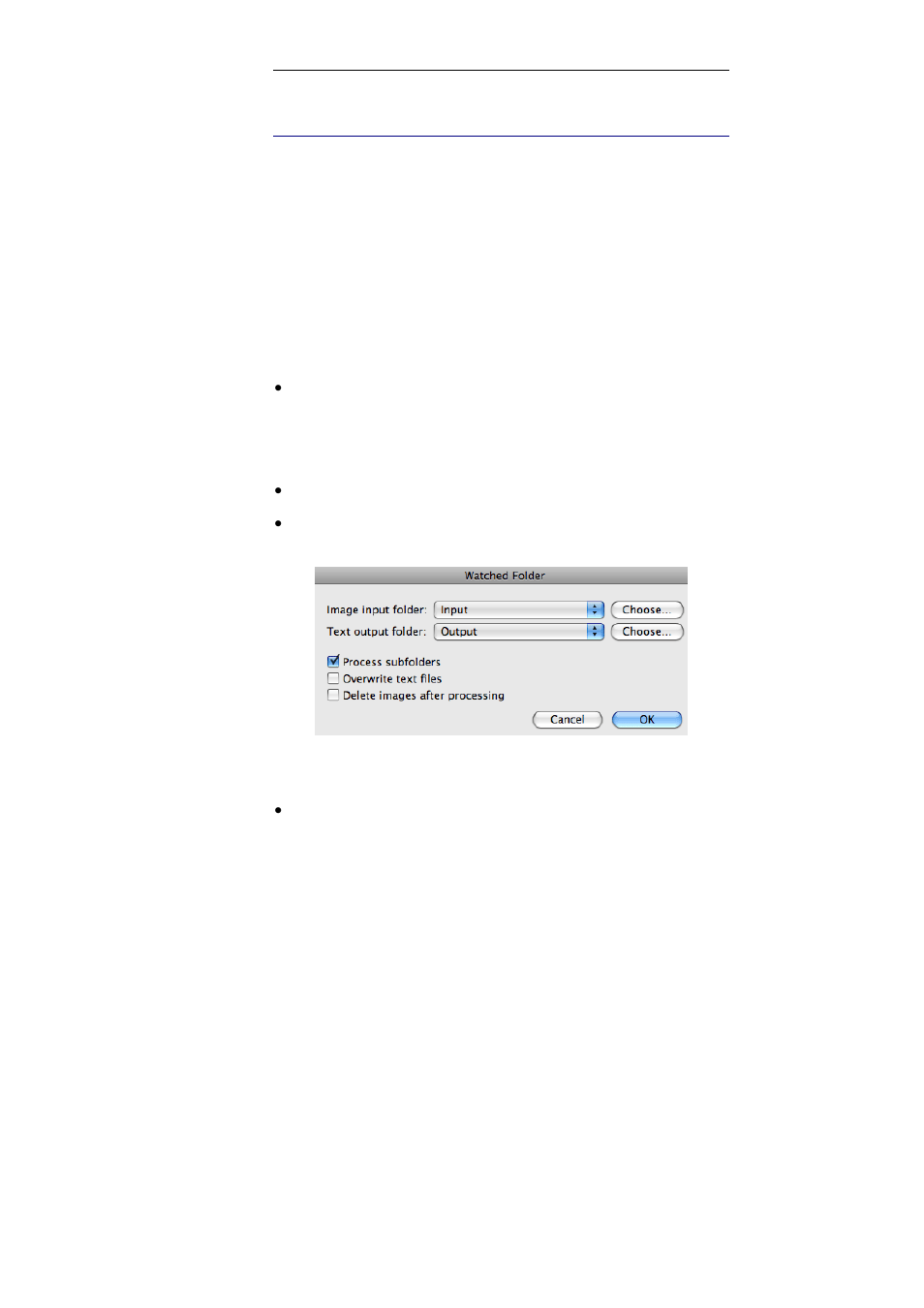Setting up a watched folder | I.R.I.S. Readiris Corporate 12 for Mac User Guide User Manual | Page 85 / 106