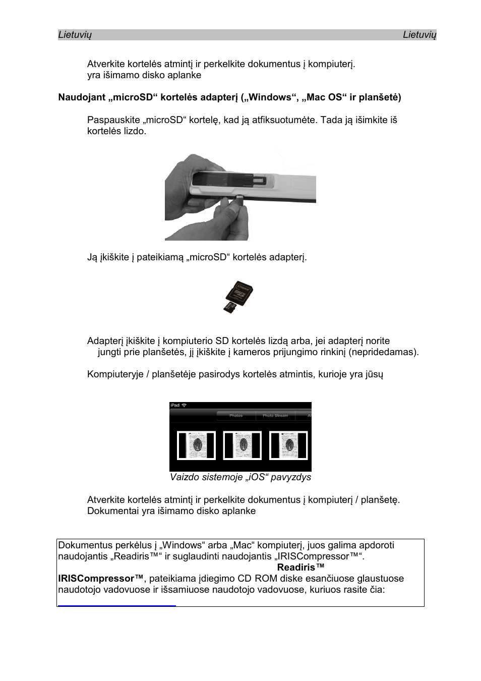 I.R.I.S. IRISCan Book 3 User Manual | Page 125 / 201