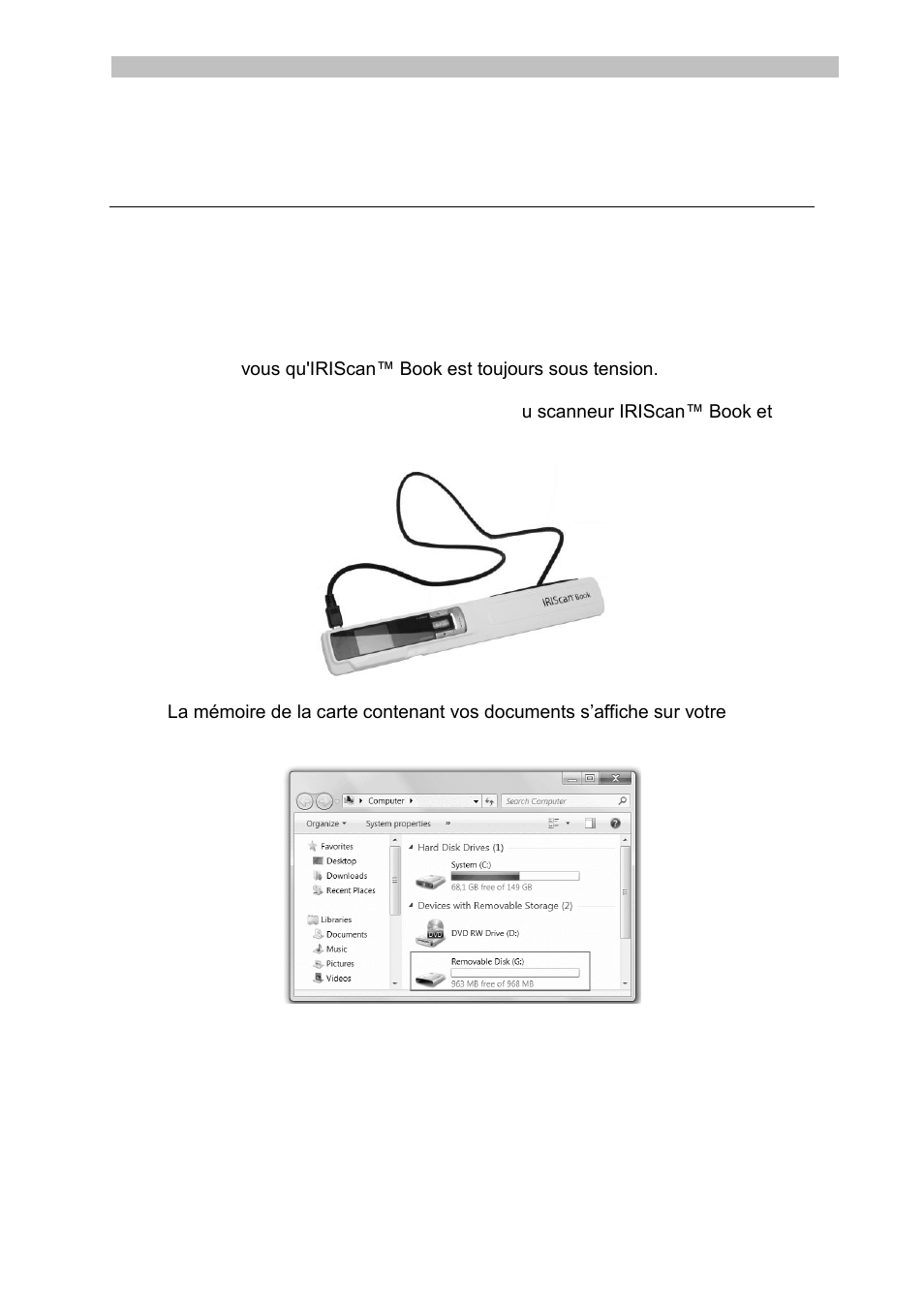 Avec le mini-câble usb (windows et mac os) | I.R.I.S. IRISCan Book 3 User Manual | Page 19 / 201
