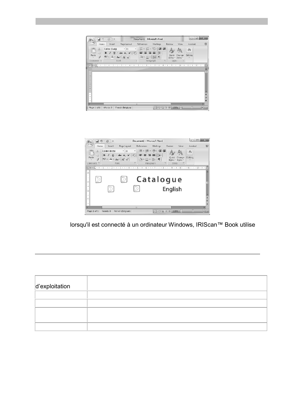 Informations techniques, Configuration minimale requise pour windows | I.R.I.S. IRISCan Book 3 User Manual | Page 23 / 201