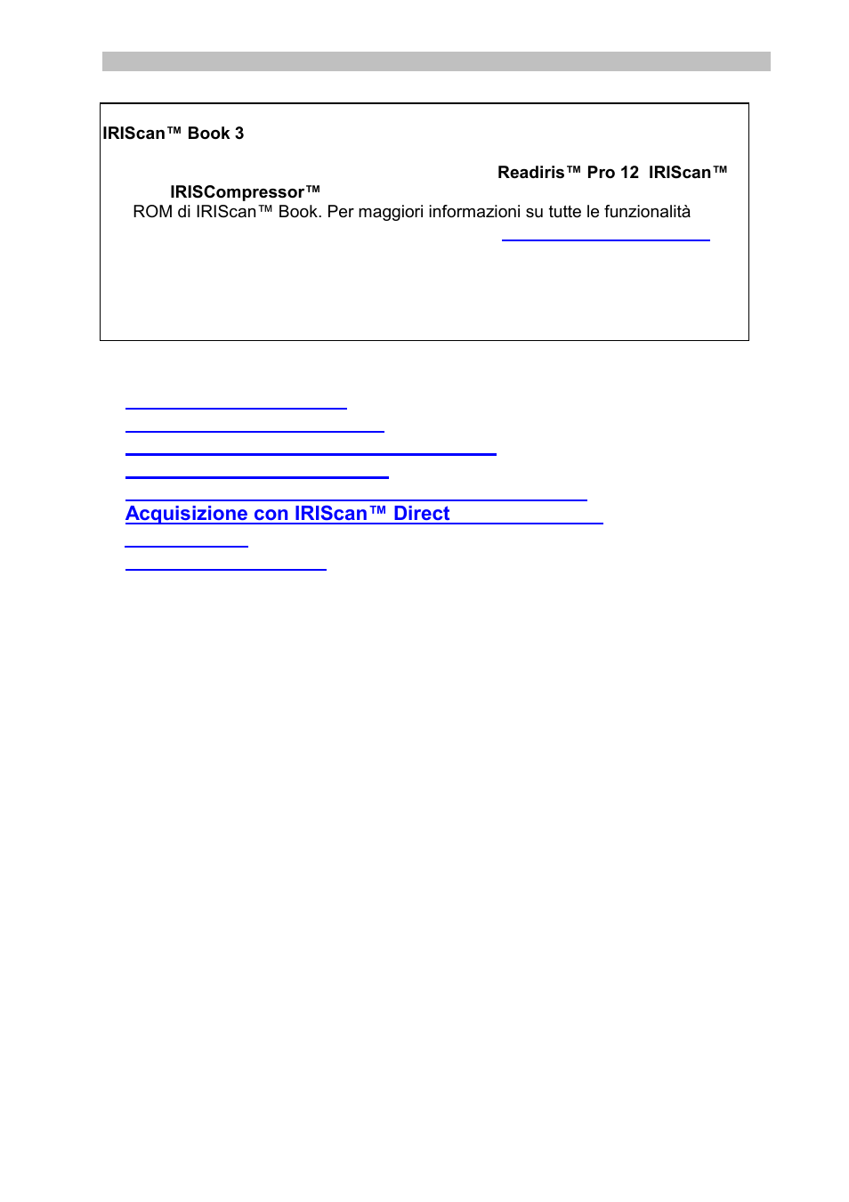 Italian, Indice | I.R.I.S. IRISCan Book 3 User Manual | Page 66 / 201